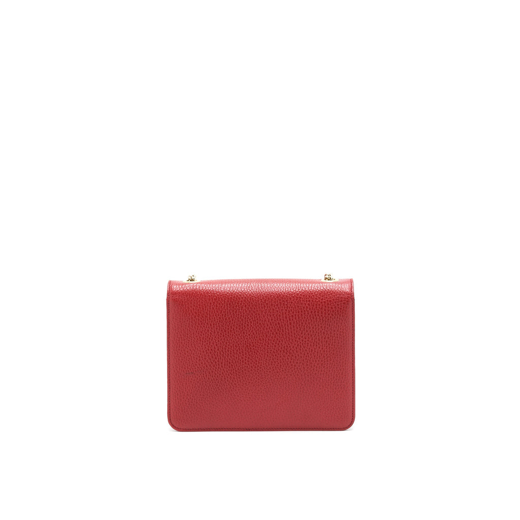 Gucci GG Interlocking Small Chain crossbody Bag Red with L