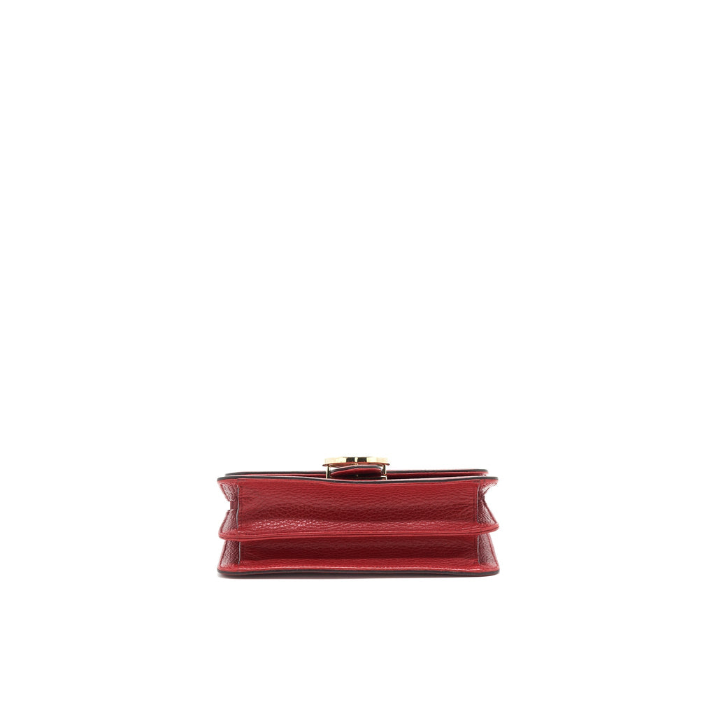Gucci GG Interlocking Small Chain crossbody Bag Red with L