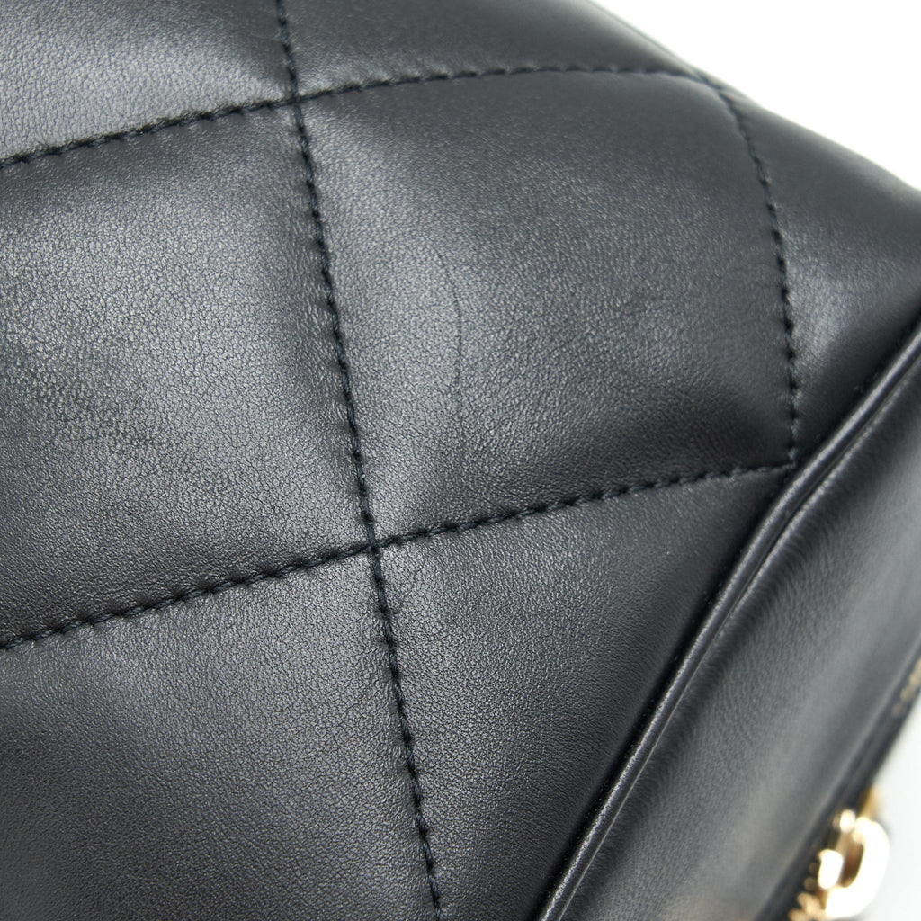 Chanel Black Lambskin Bowling Bag
