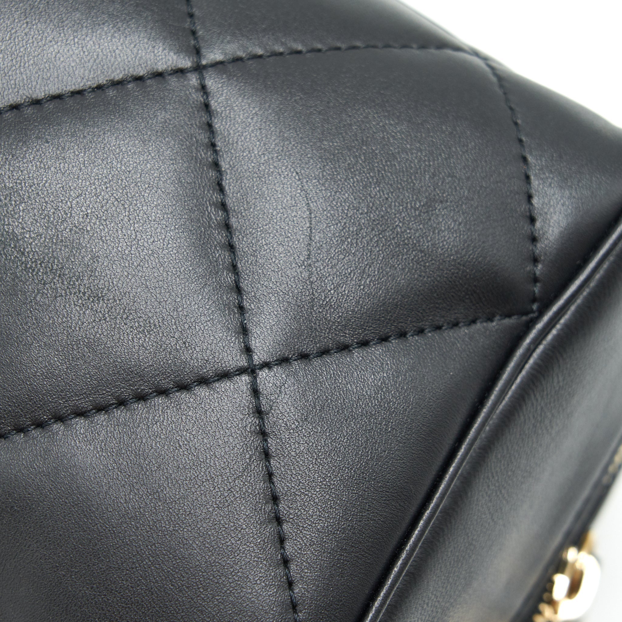 Chanel Black Lambskin Bowling Bag