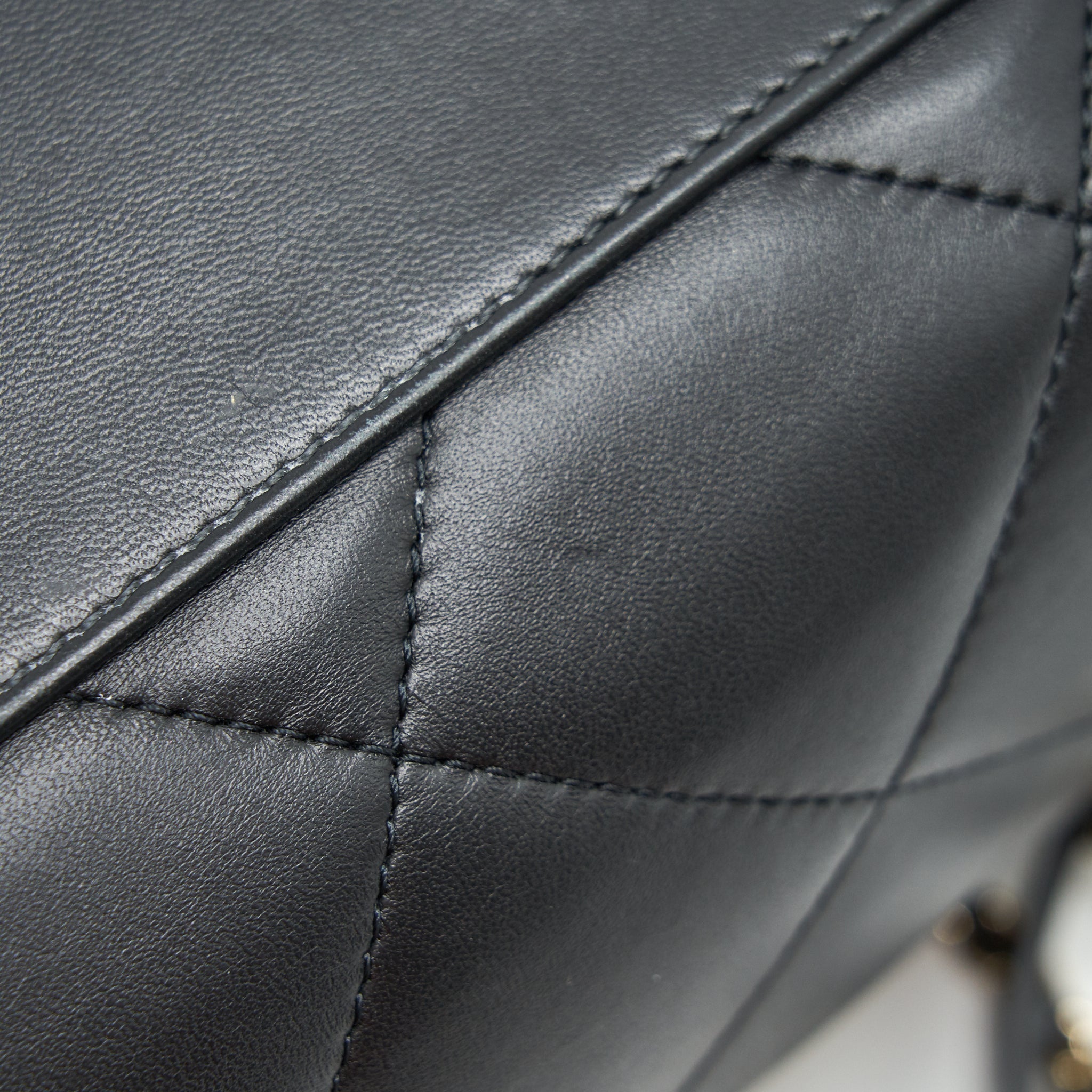Chanel Black Lambskin Bowling Bag