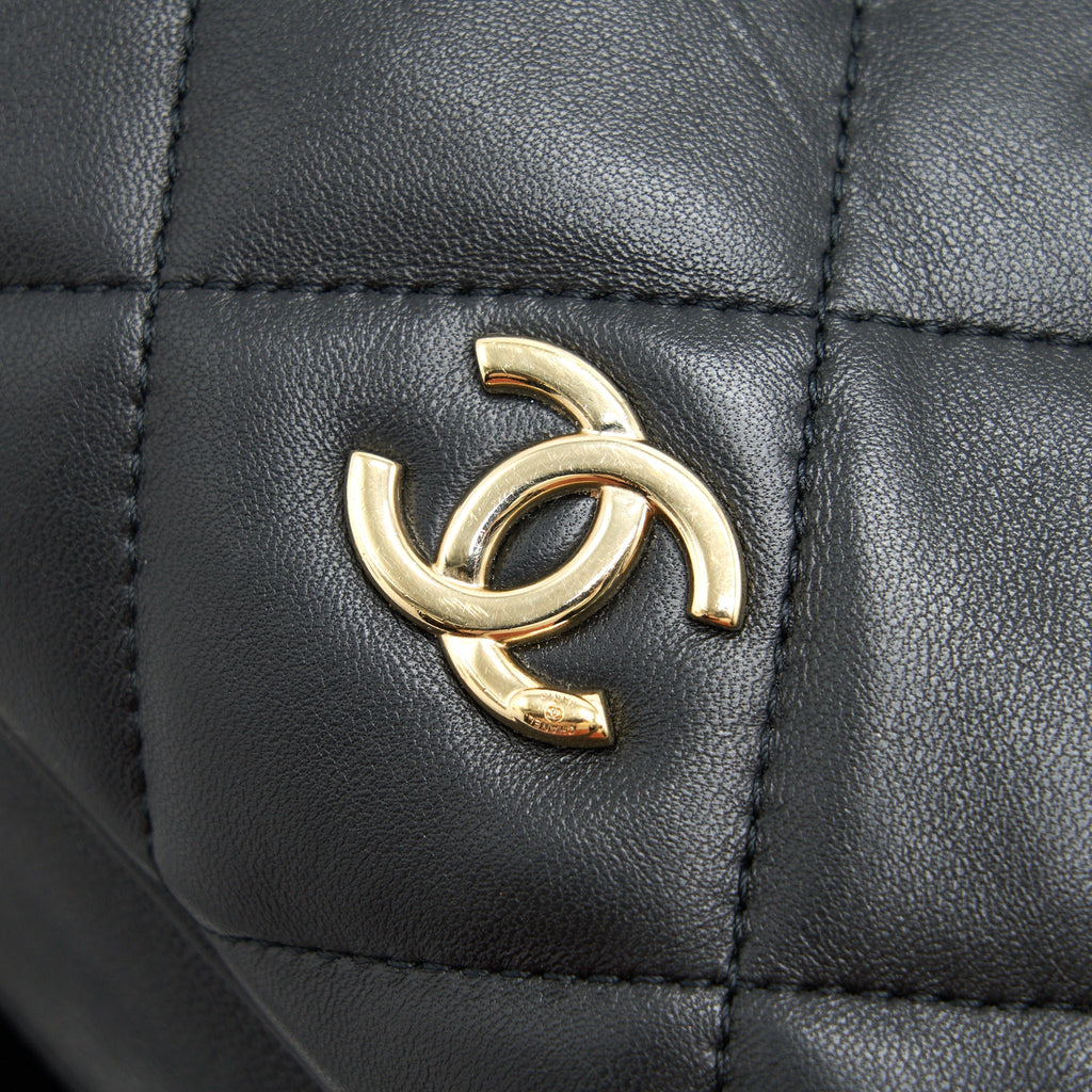 Chanel Black Lambskin Bowling Bag
