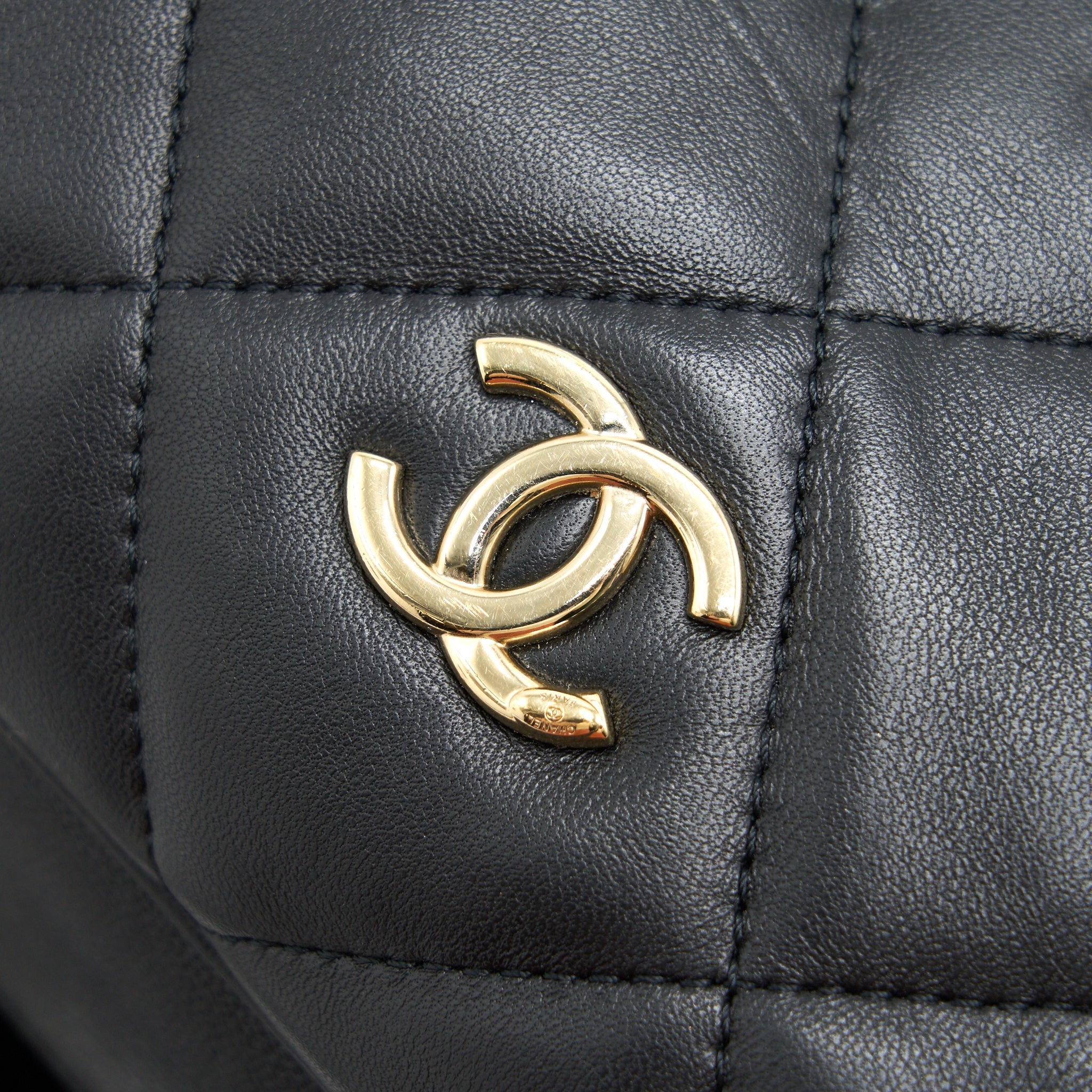 Chanel Black Lambskin Bowling Bag
