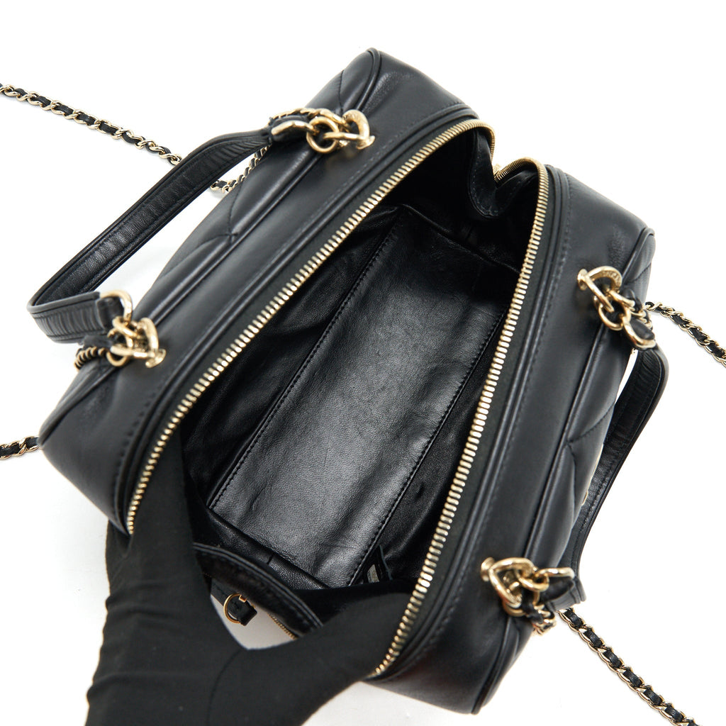 Chanel Black Lambskin Bowling Bag