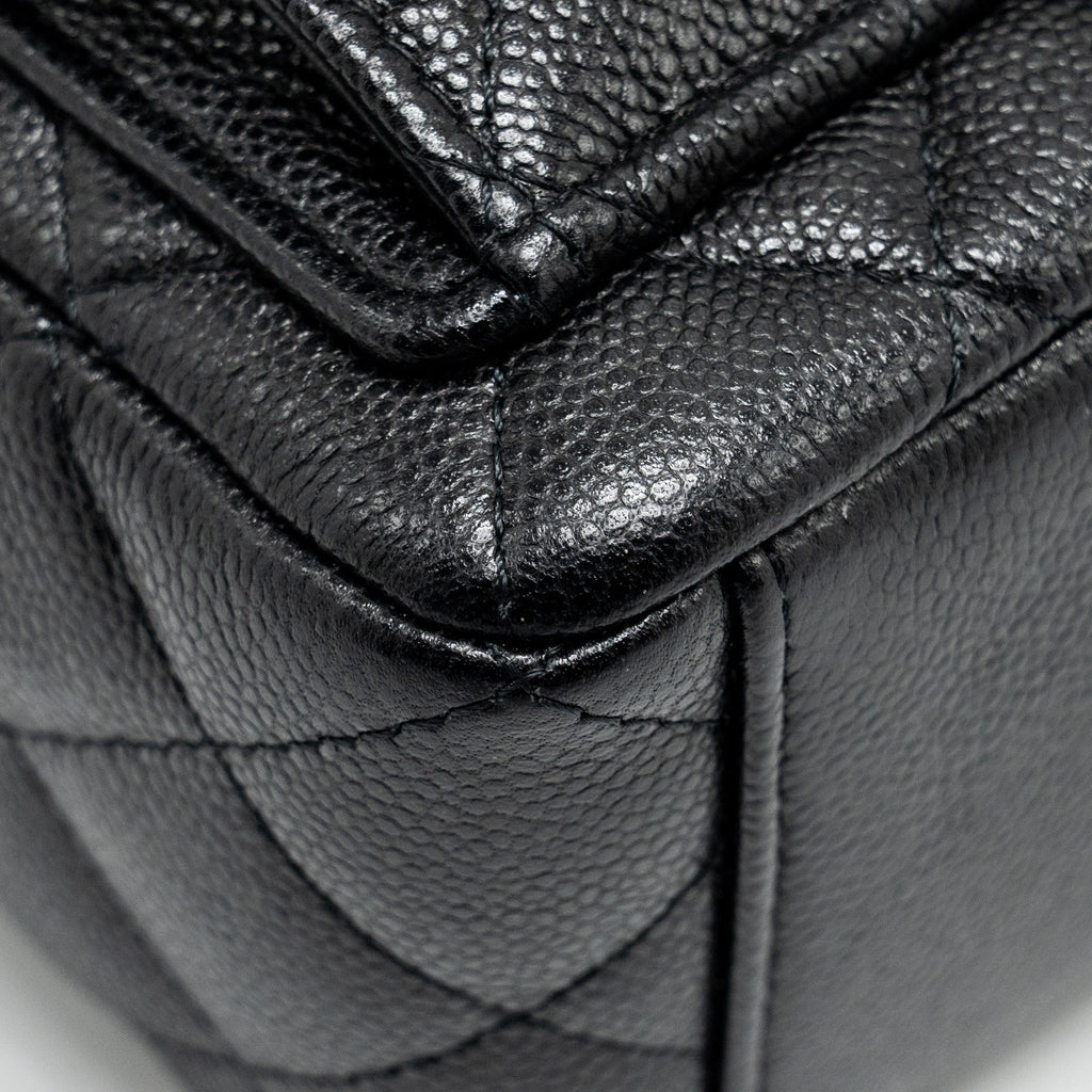 Chanel 24P Mini Backpack/Crossbody Bag Caviar Black  (Microchip)
