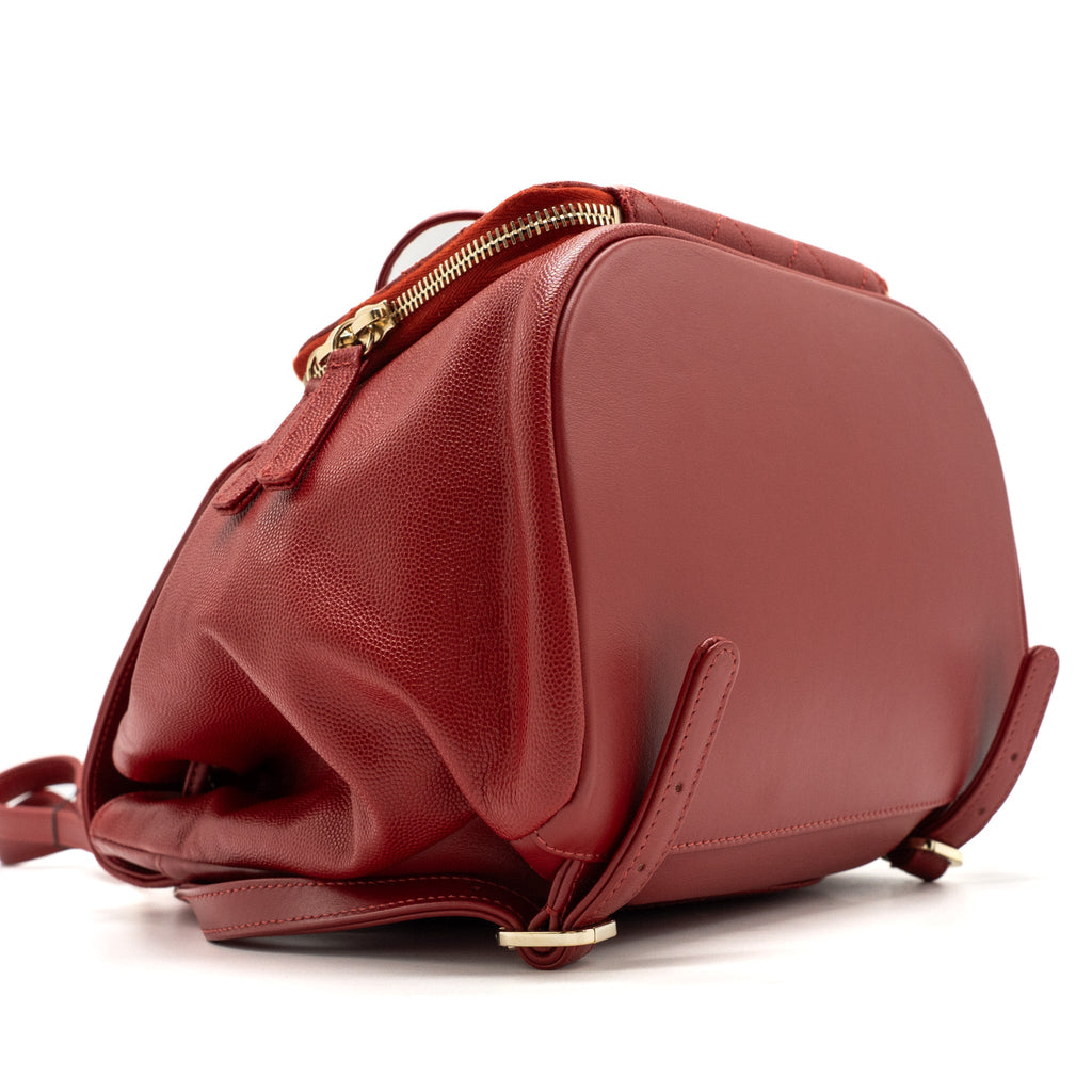 Chanel affinity backpack caviar red