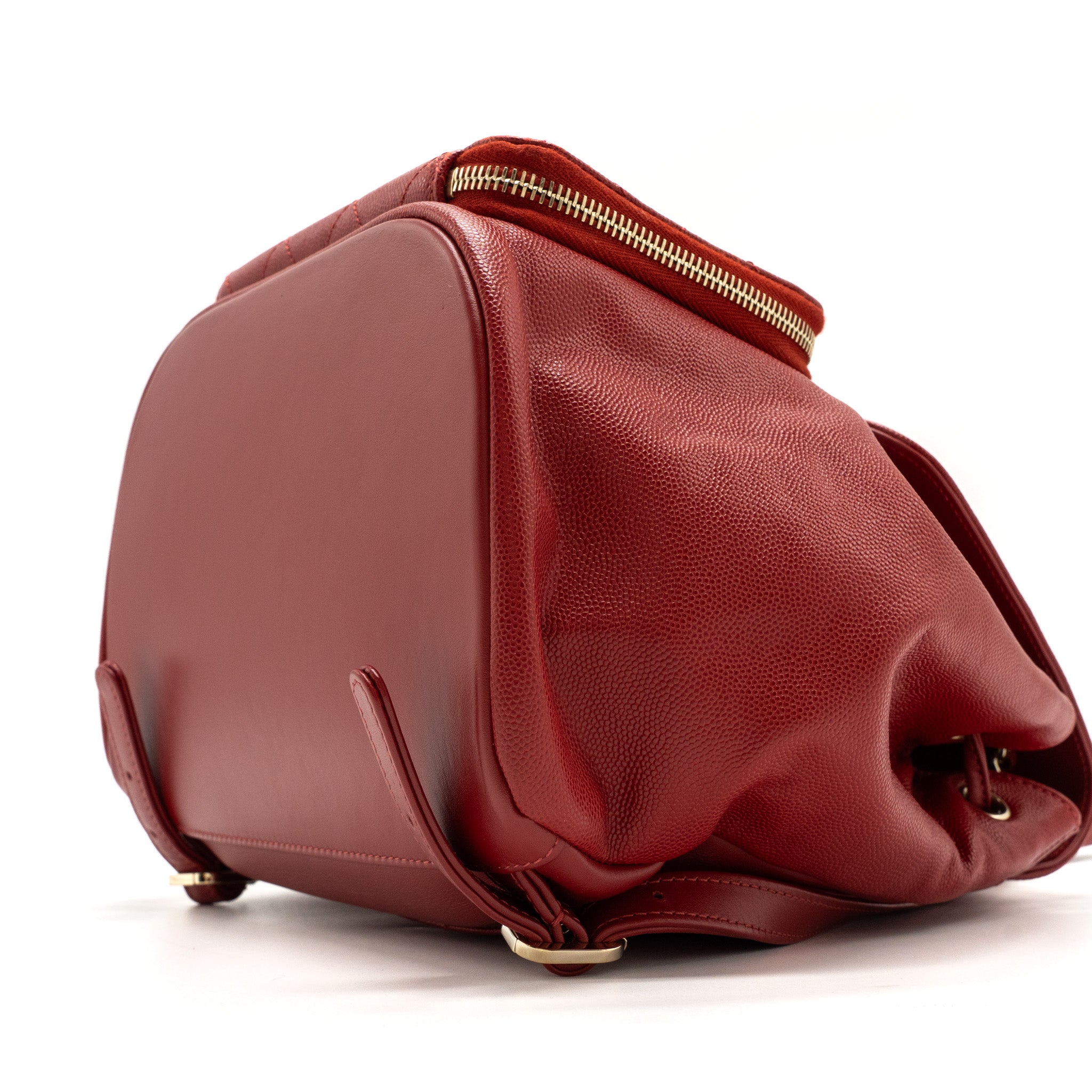 Chanel affinity backpack caviar red