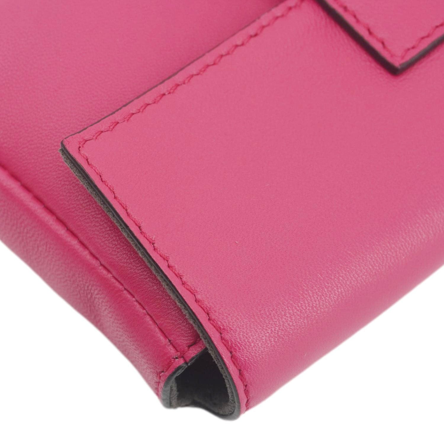 FENDI Micro Baguette Leather Crossbody Bag Pink