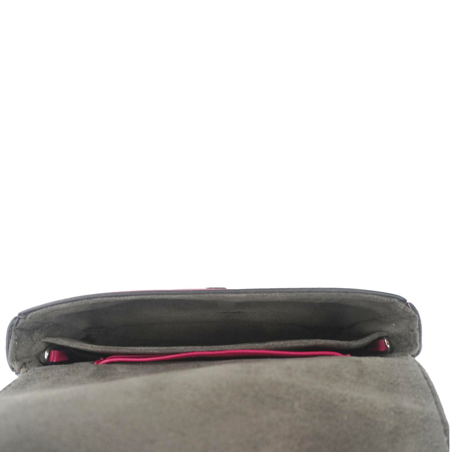 FENDI Micro Baguette Leather Crossbody Bag Pink