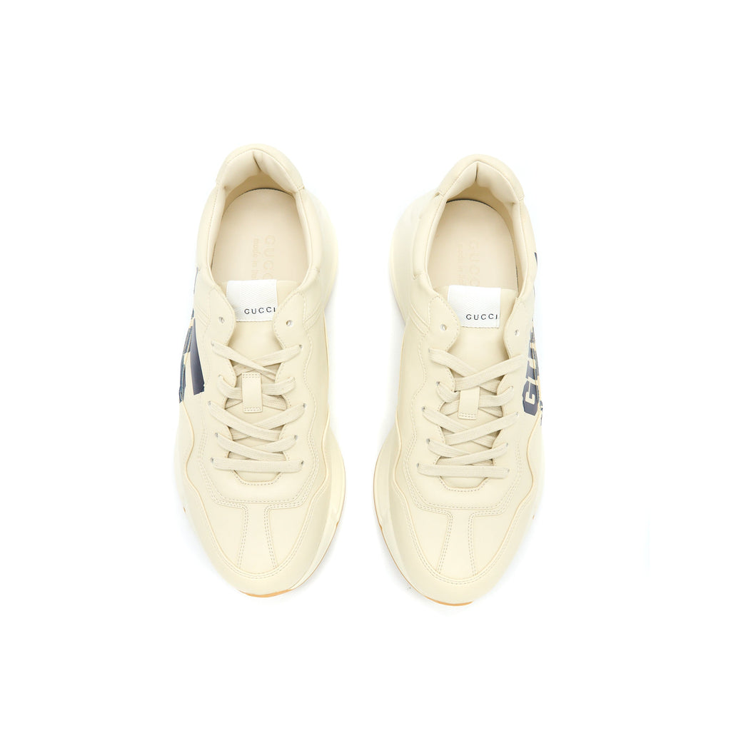Gucci Size 10 Men�s Rhyton Sneaker with "25" Leather Ivory/Multicolour