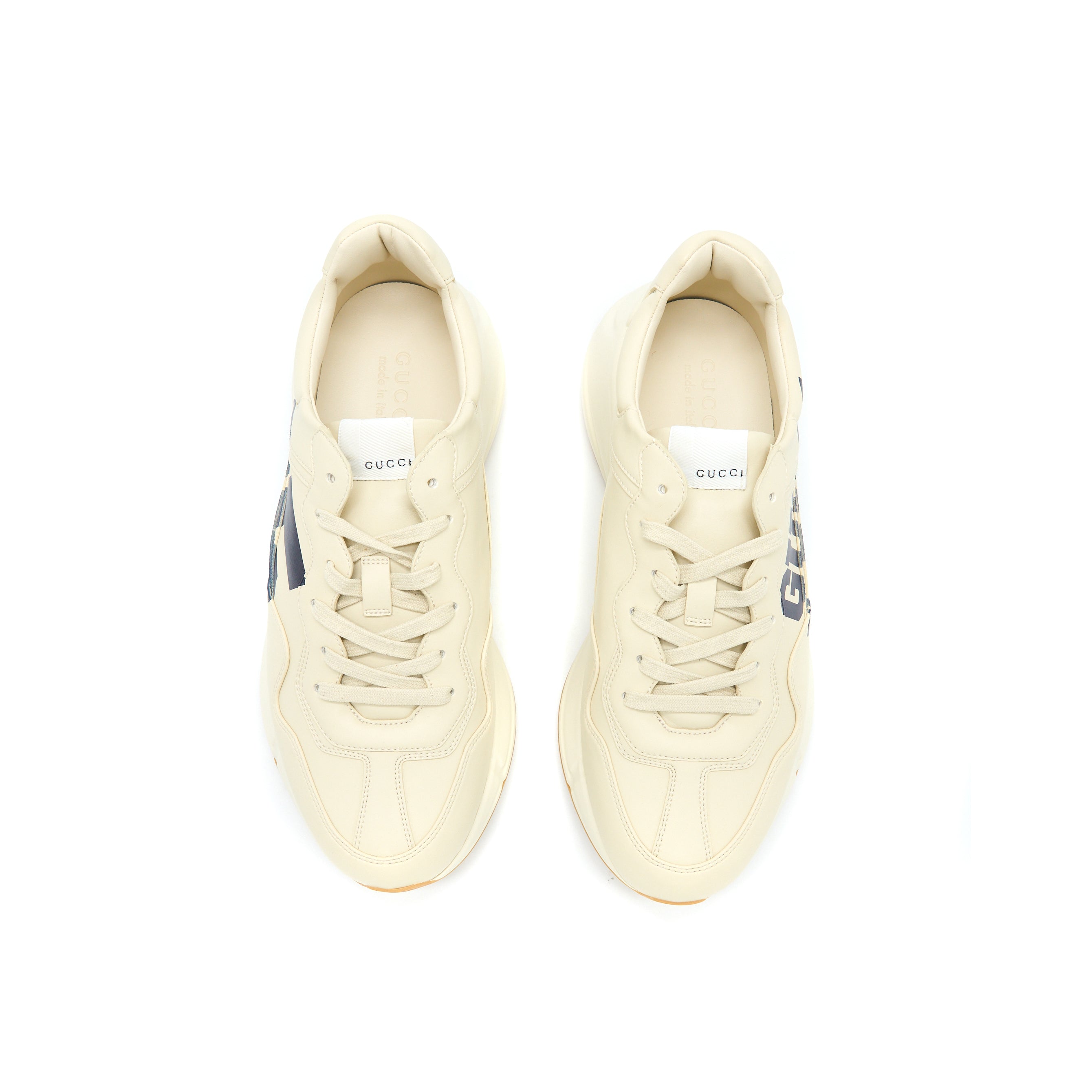 Gucci Size 10 Men�s Rhyton Sneaker with "25" Leather Ivory/Multicolour