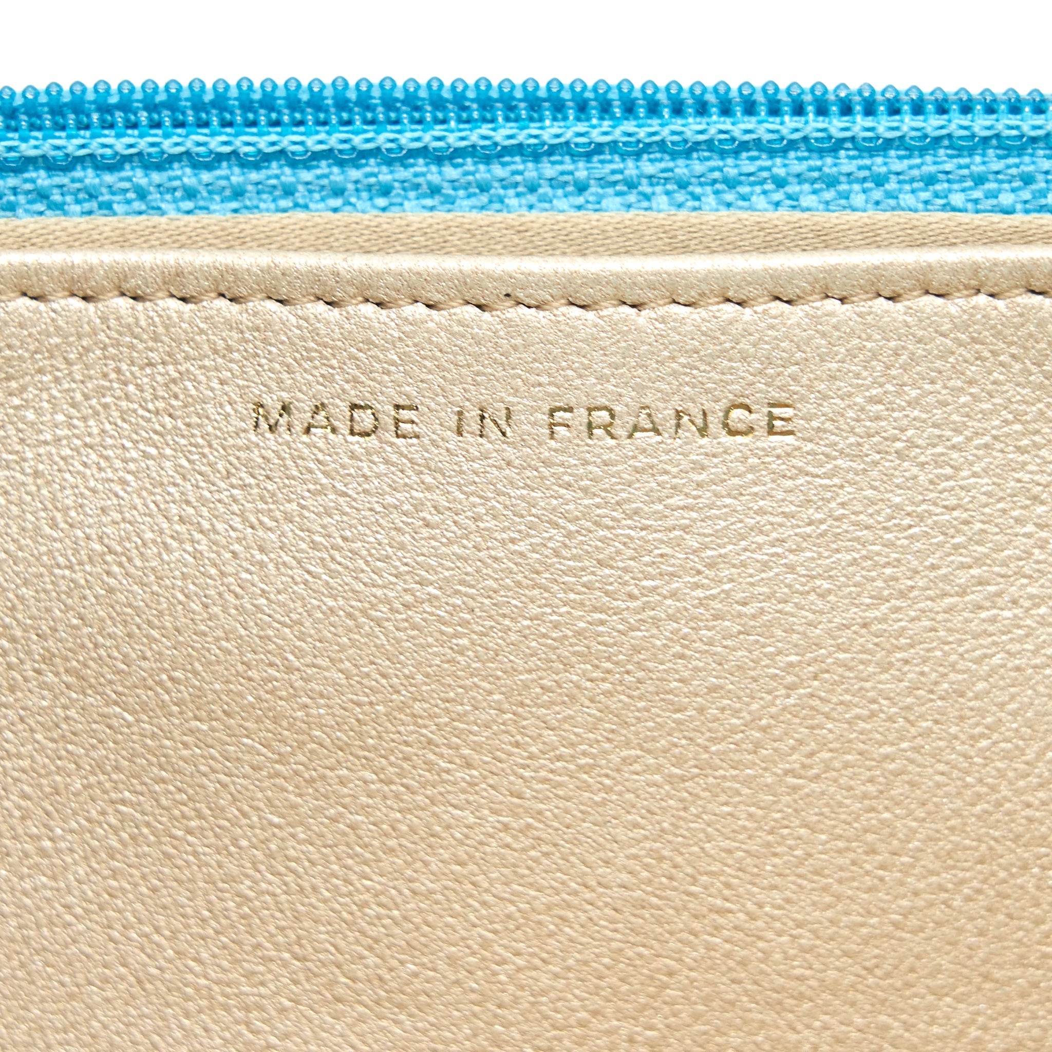 Chanel Camelia Wallet on Chain lambskin Blue