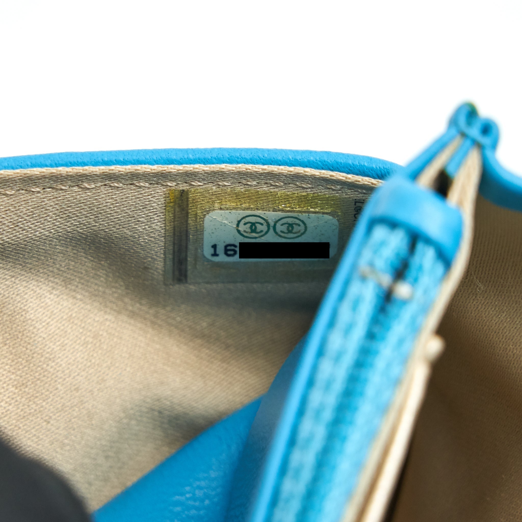 Chanel Camelia Wallet on Chain lambskin Blue