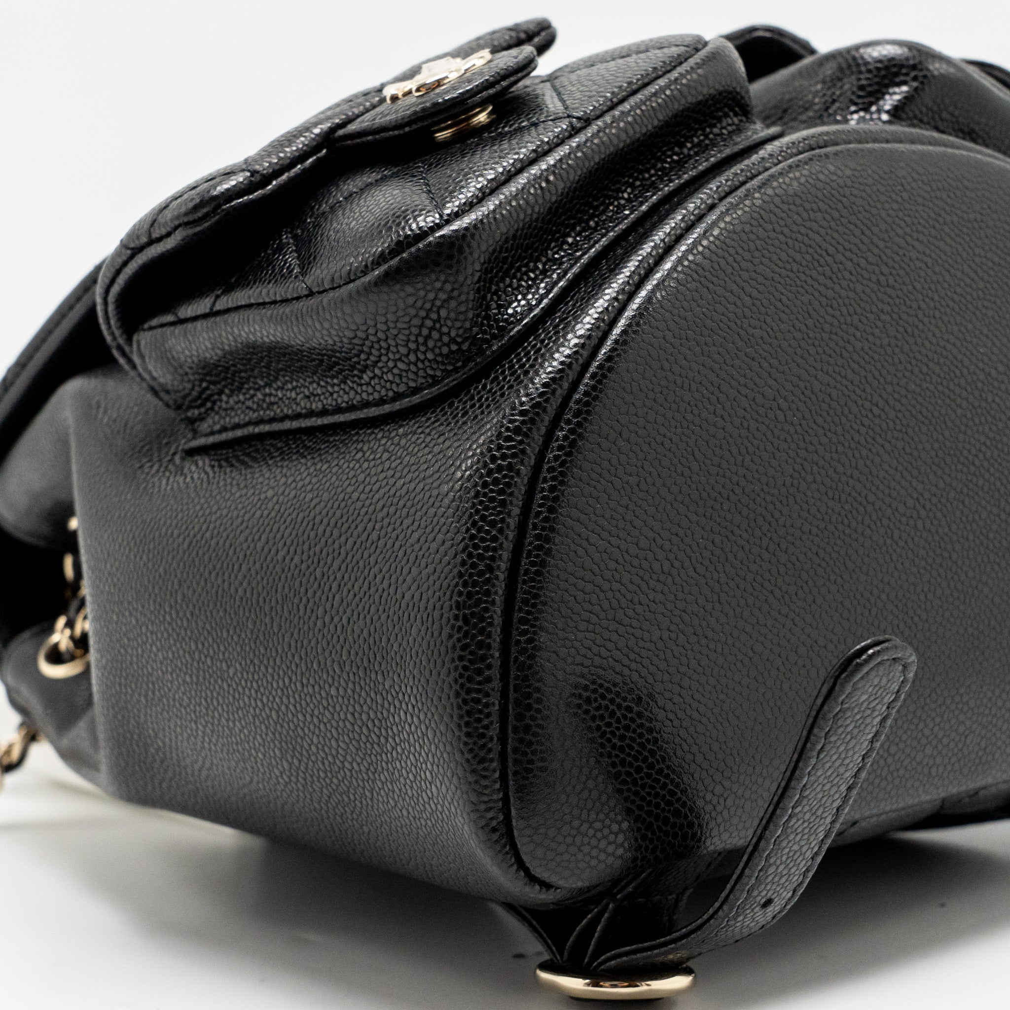 Chanel Triple Pack Duma Backpack Caviar Black L (Microchip)