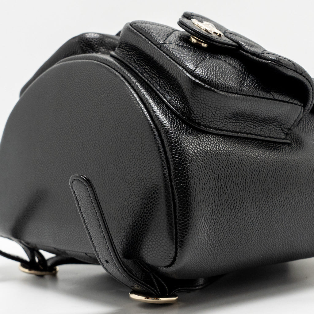 Chanel Triple Pack Duma Backpack Caviar Black L (Microchip)