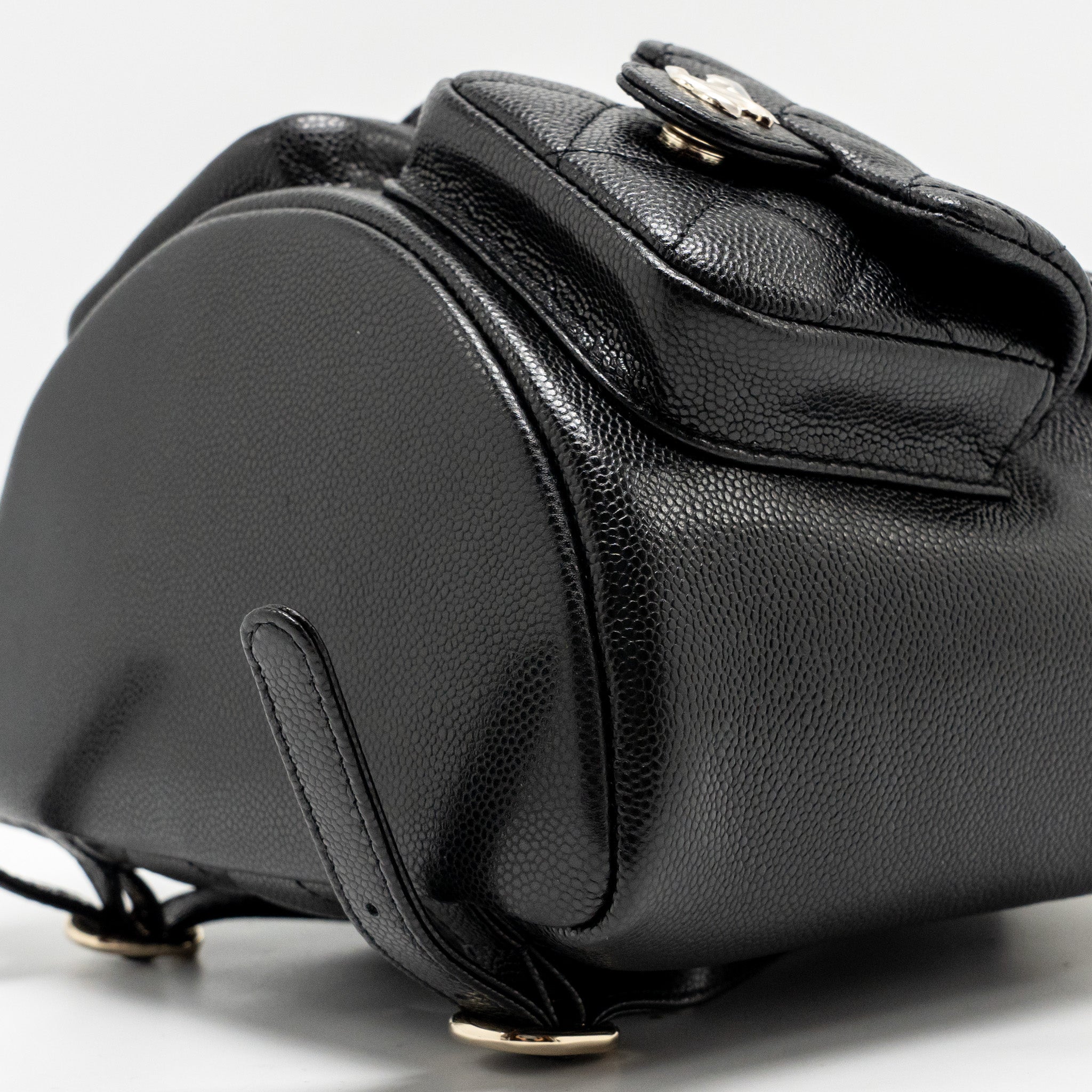 Chanel Triple Pack Duma Backpack Caviar Black L (Microchip)