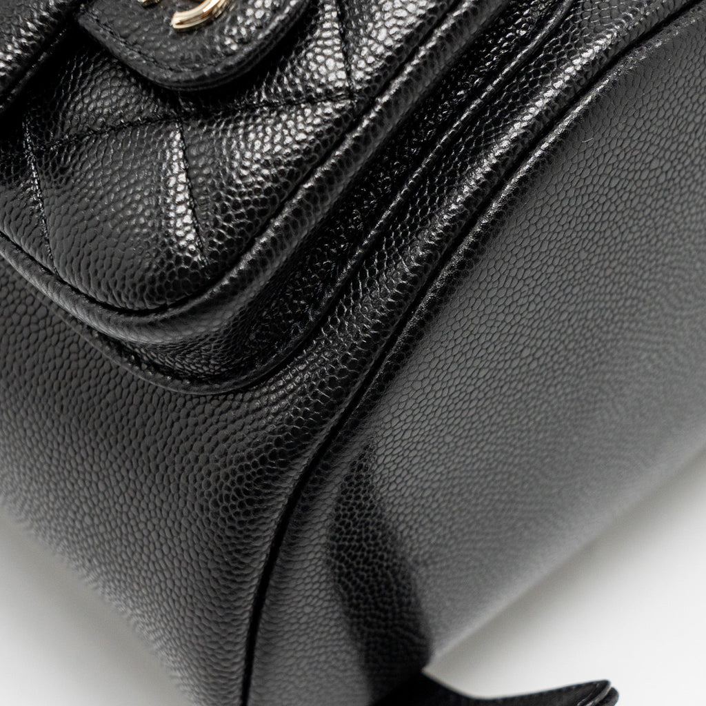 Chanel Triple Pack Duma Backpack Caviar Black L (Microchip)