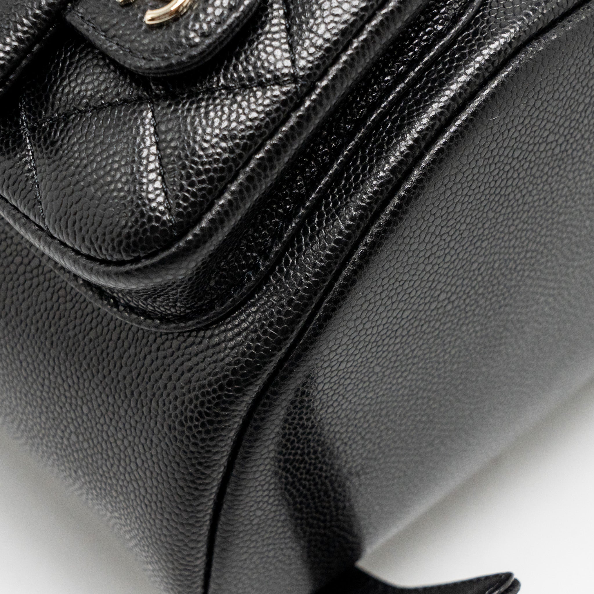 Chanel Triple Pack Duma Backpack Caviar Black L (Microchip)
