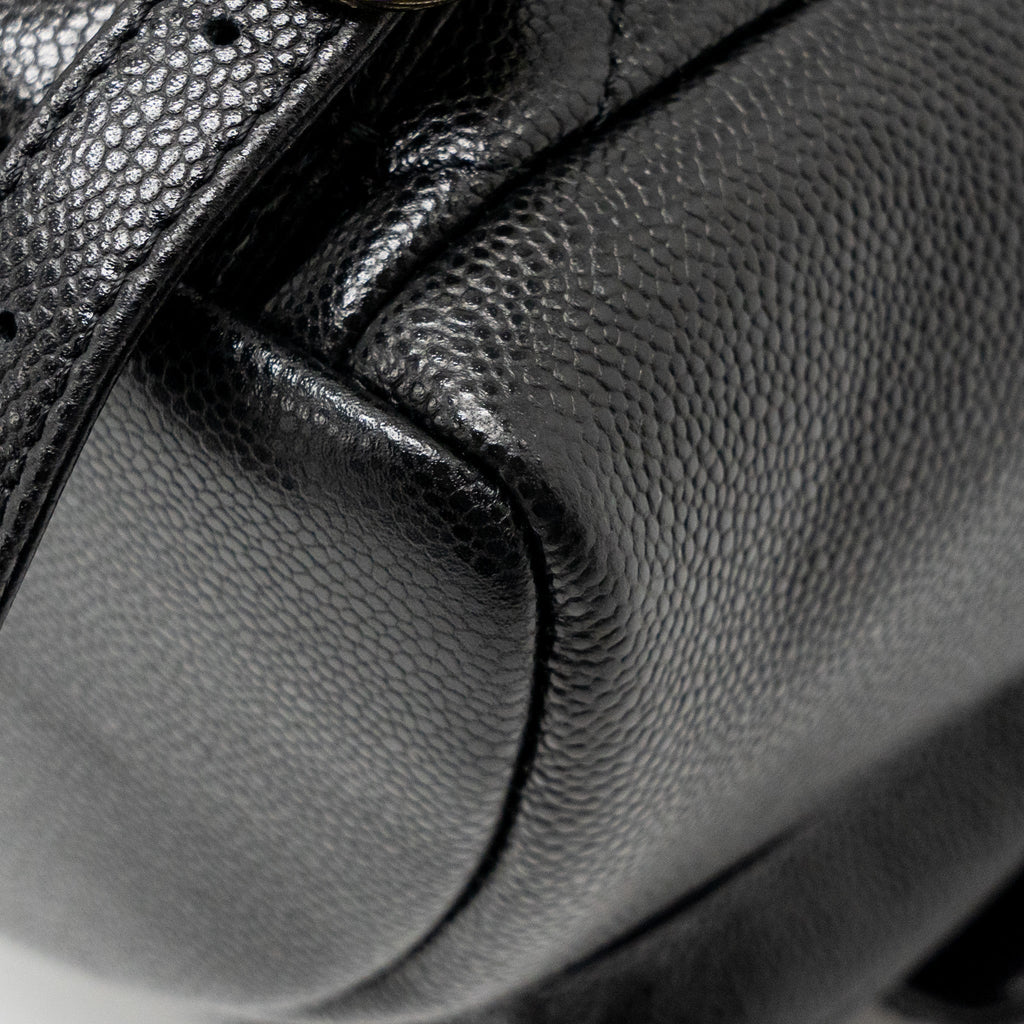 Chanel Triple Pack Duma Backpack Caviar Black L (Microchip)