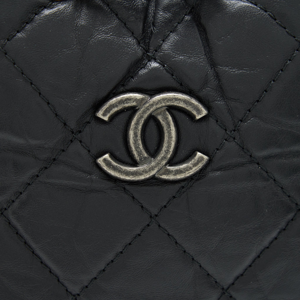 Chanel Gabrielle Backpack Medium Quilted calfskin Black Gold/Sliver HW