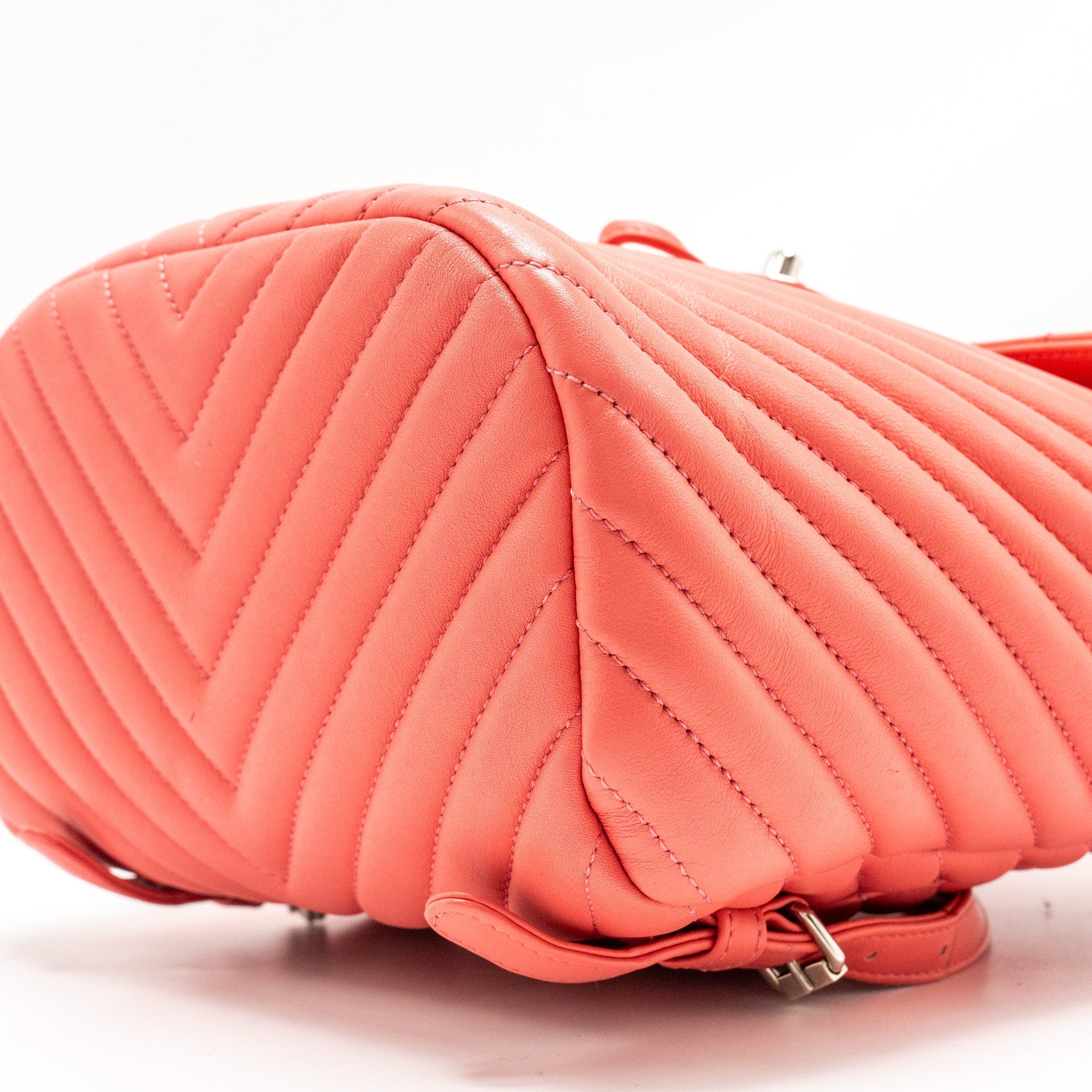 Chanel Small Urban Spirit Backpack Chevron Calfskin Pink