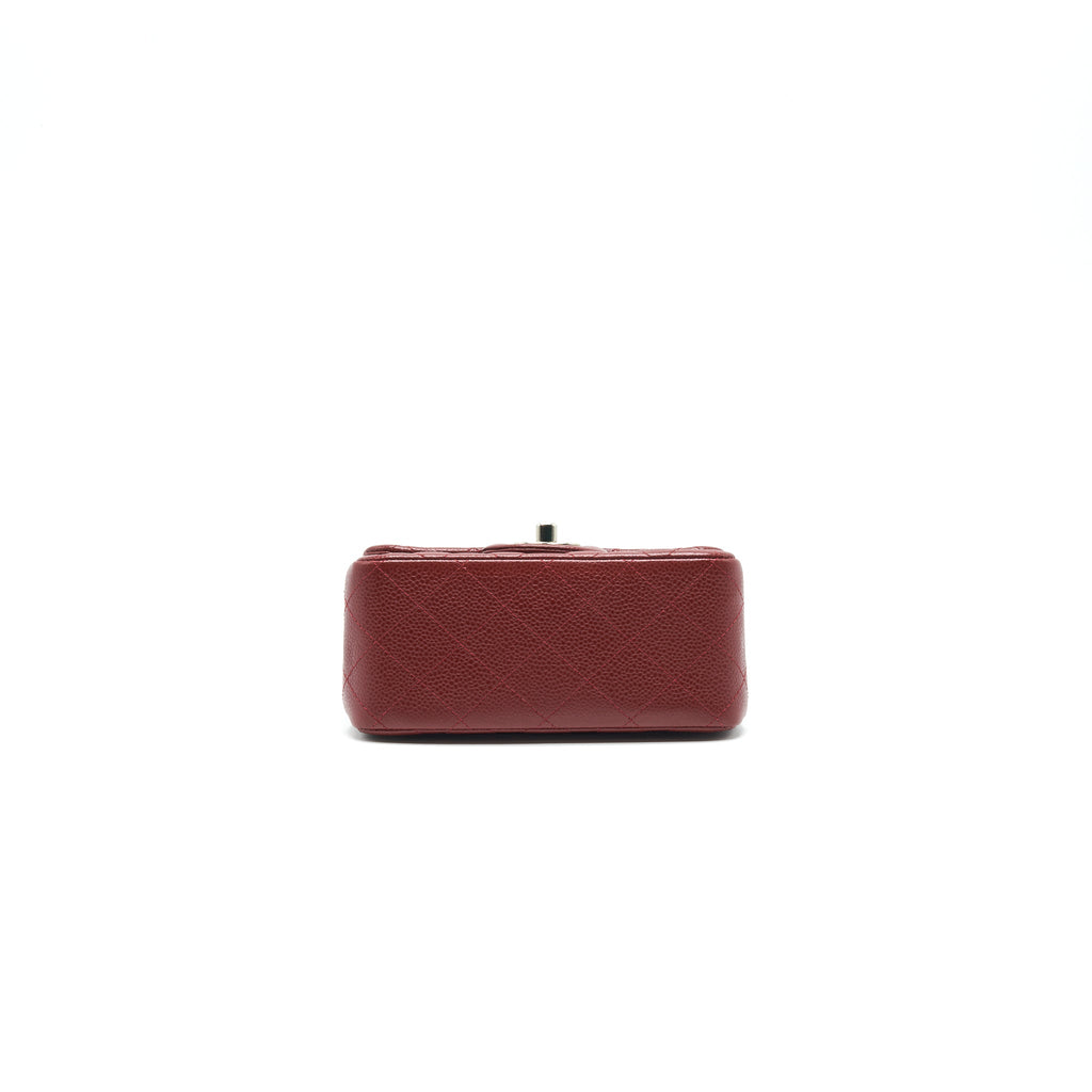 CHANEL MINI SQUARE CARVIAR RED