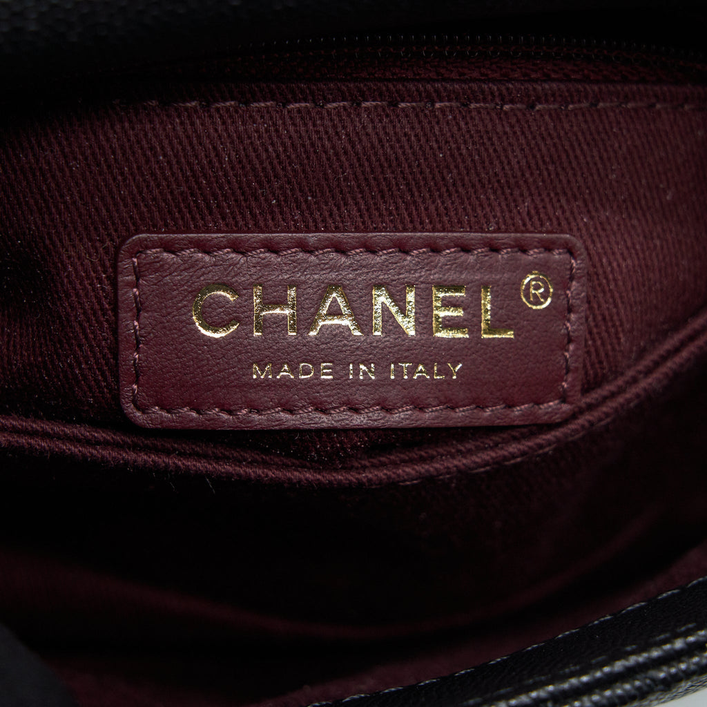Chanel Coco Handle Extra Mini Black Embossed Handle L