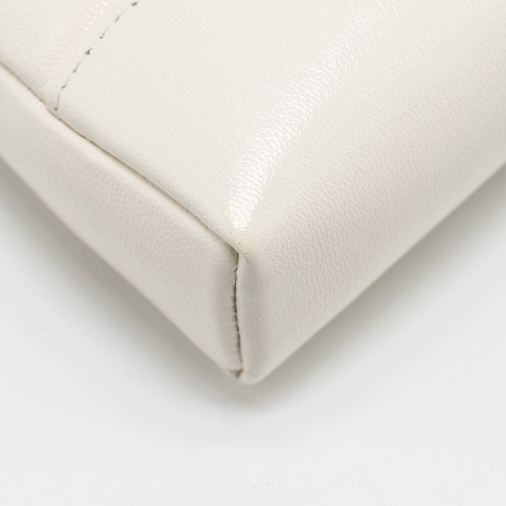 Chanel Mini 31 Clutch with Chain Shiny Calfskin White L (Microchip)