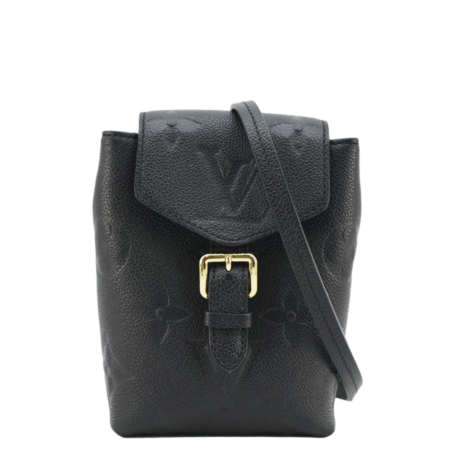LOUIS VUITTON Tiny Monogram Empreinte Leather Backpack Black