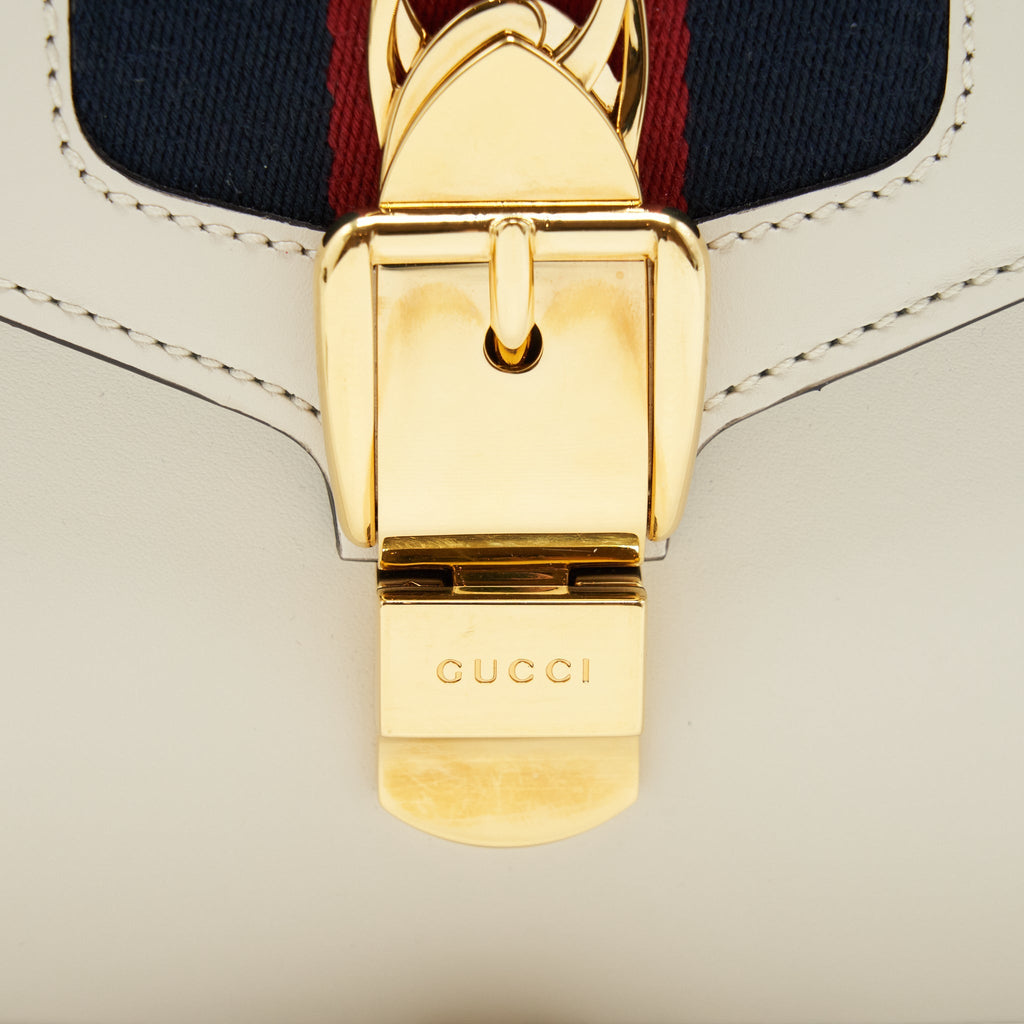 Gucci Mini Top Handle Sylvie Bag White