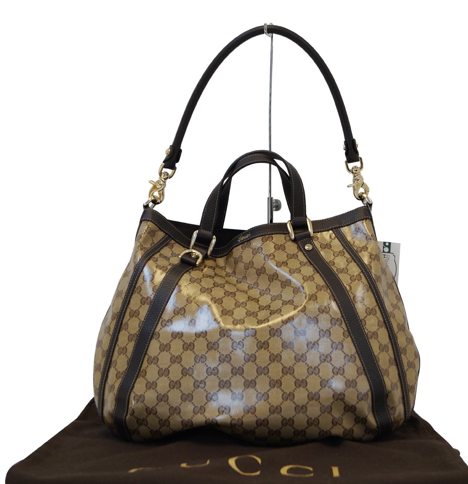 GUCCI GG Coated Canvas Abbey Convertible Shoulder Bag