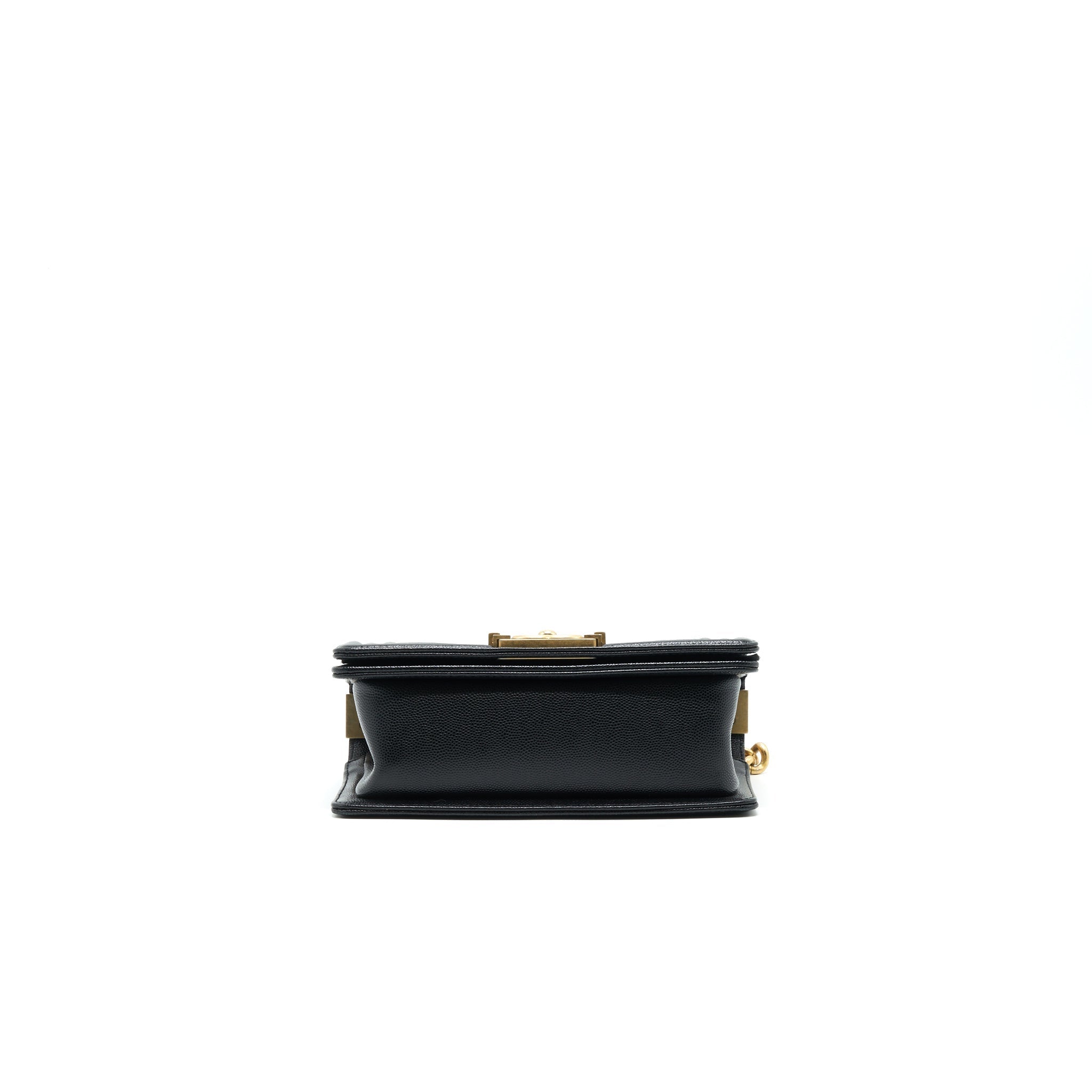 CHANEL SMALL BOY BAG CAVIAR LEATHER  BLACK