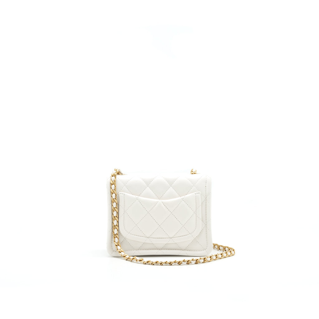 Chanel 2021 Square Flap Cross body White  serial 31