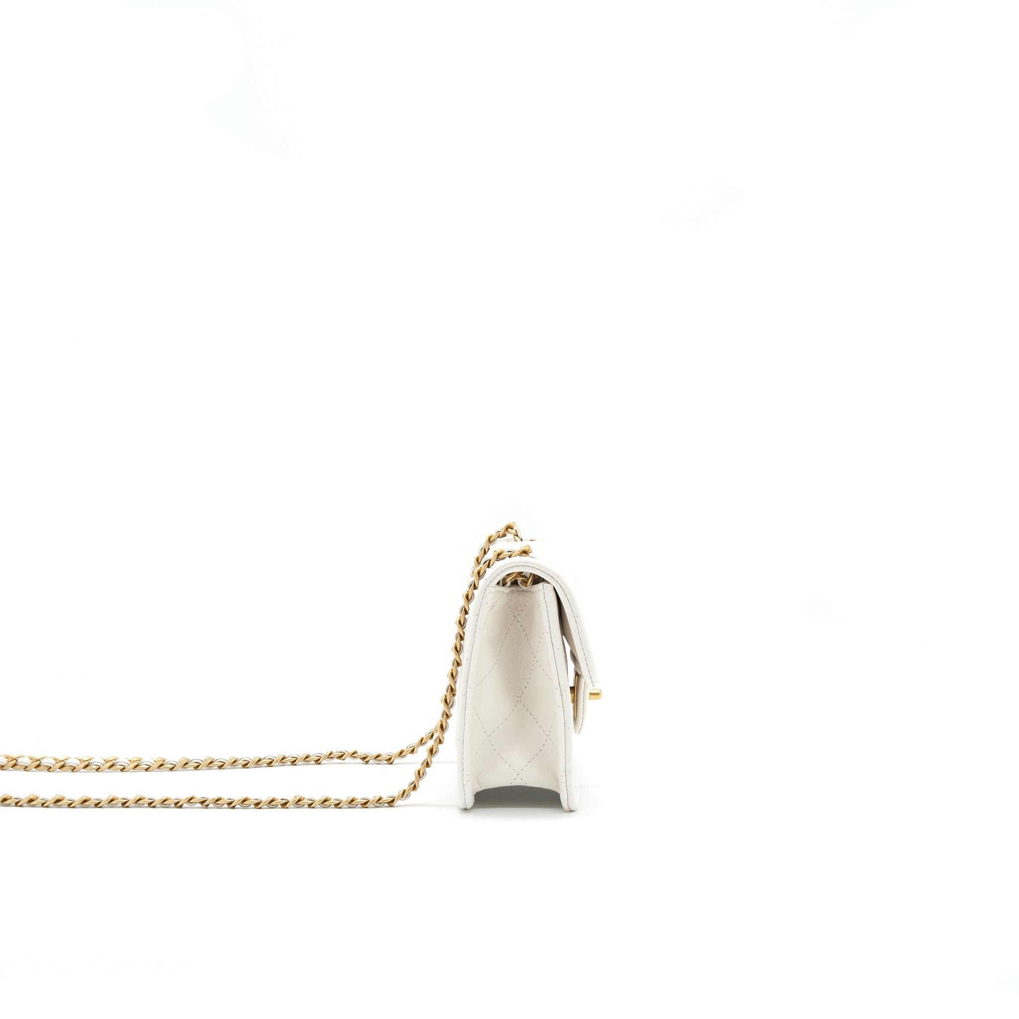 Chanel 2021 Square Flap Cross body White  serial 31