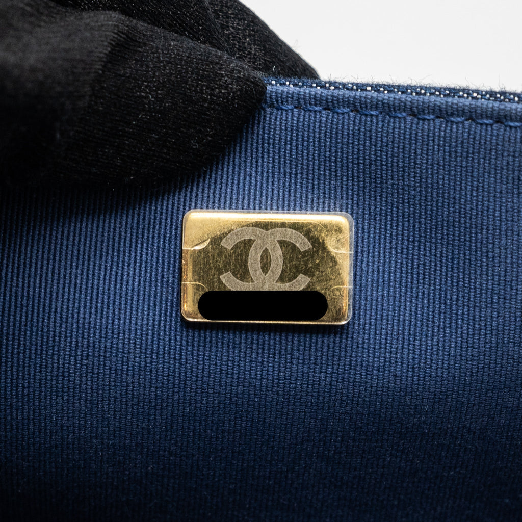Chanel 23S Flap Backpack Denim Blue Brushed  (Microchip)