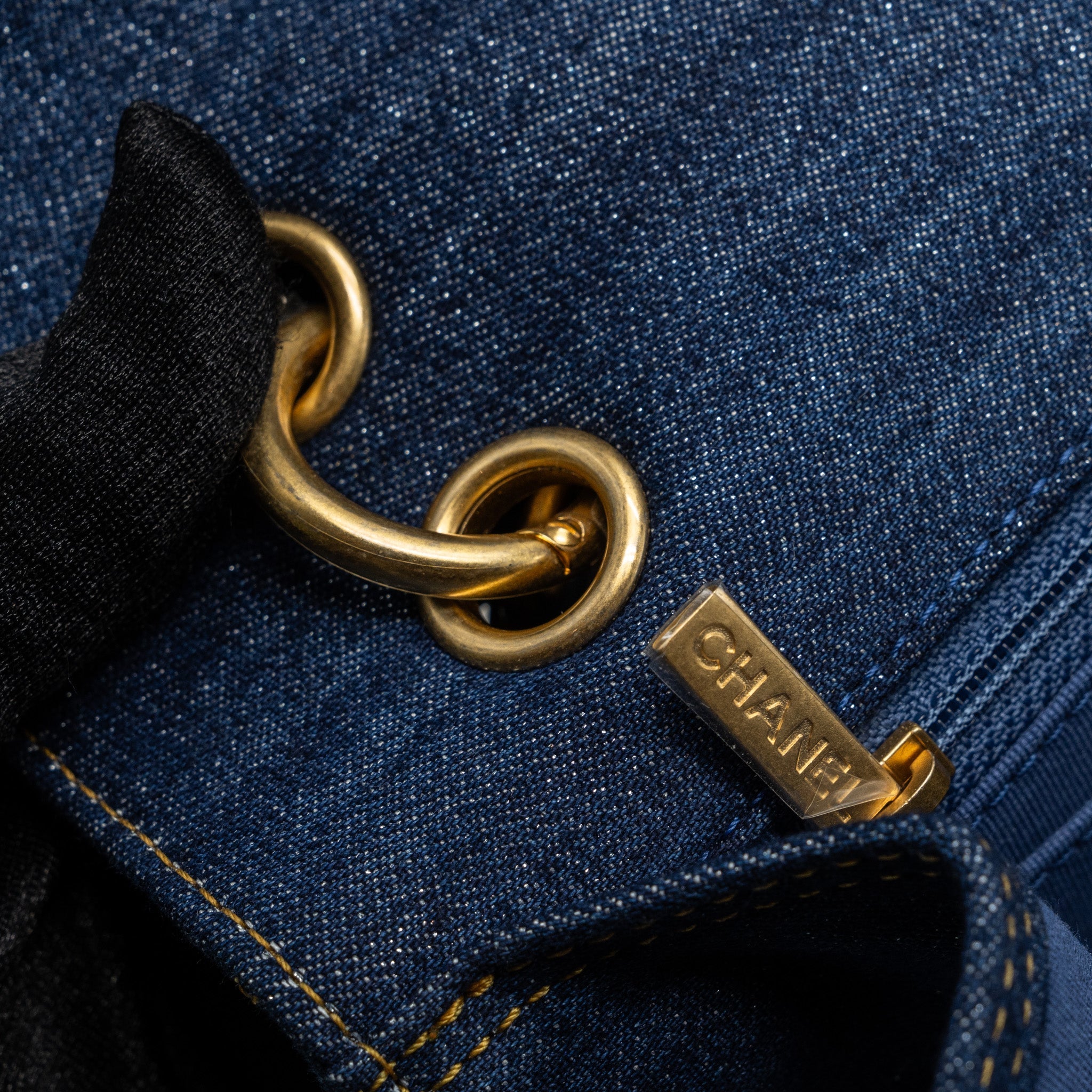 Chanel 23S Flap Backpack Denim Blue Brushed  (Microchip)