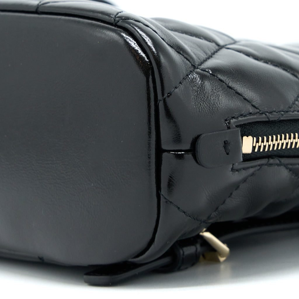 Chanel 22A Backpack Patent Black L (Microchip)