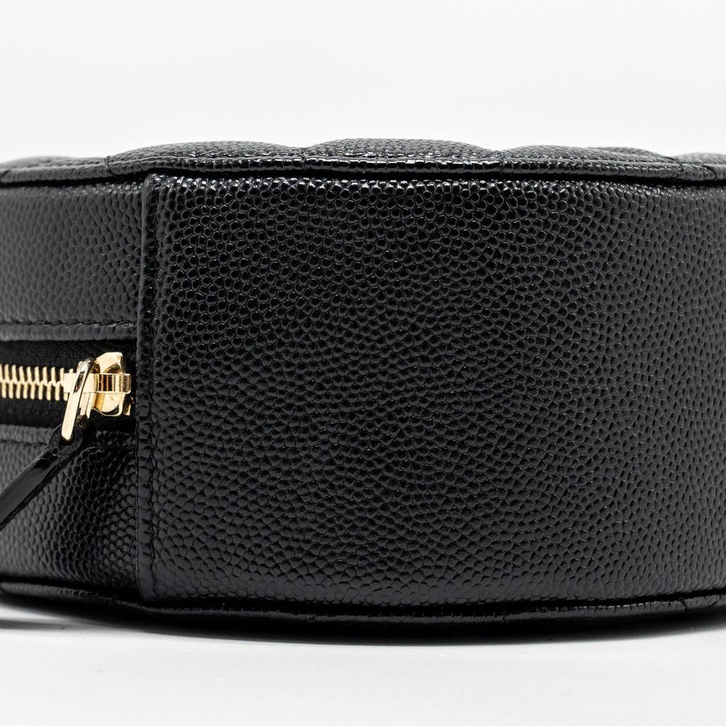 Chanel Round Clutch with Chain Caviar Black L