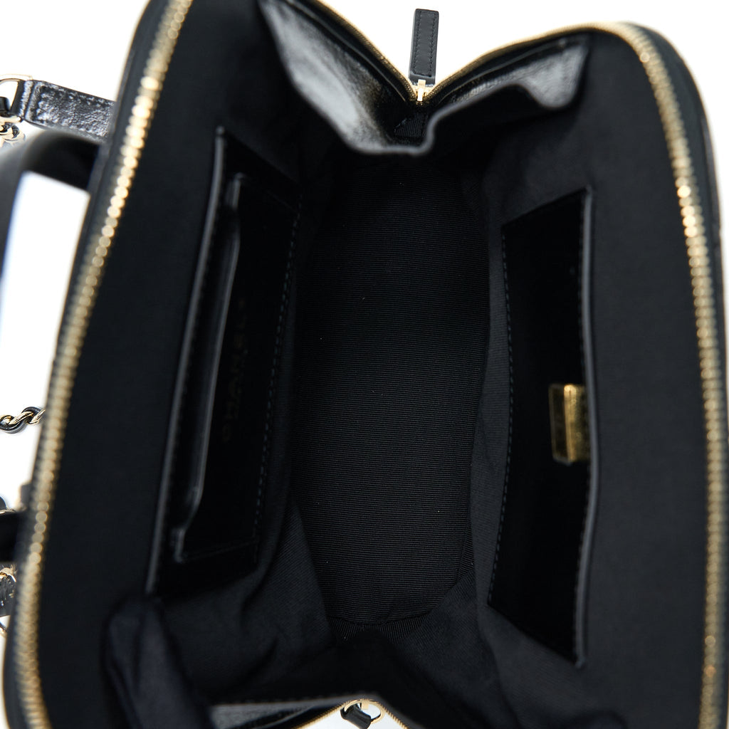 Chanel 22A Backpack Patent Black L (Microchip)