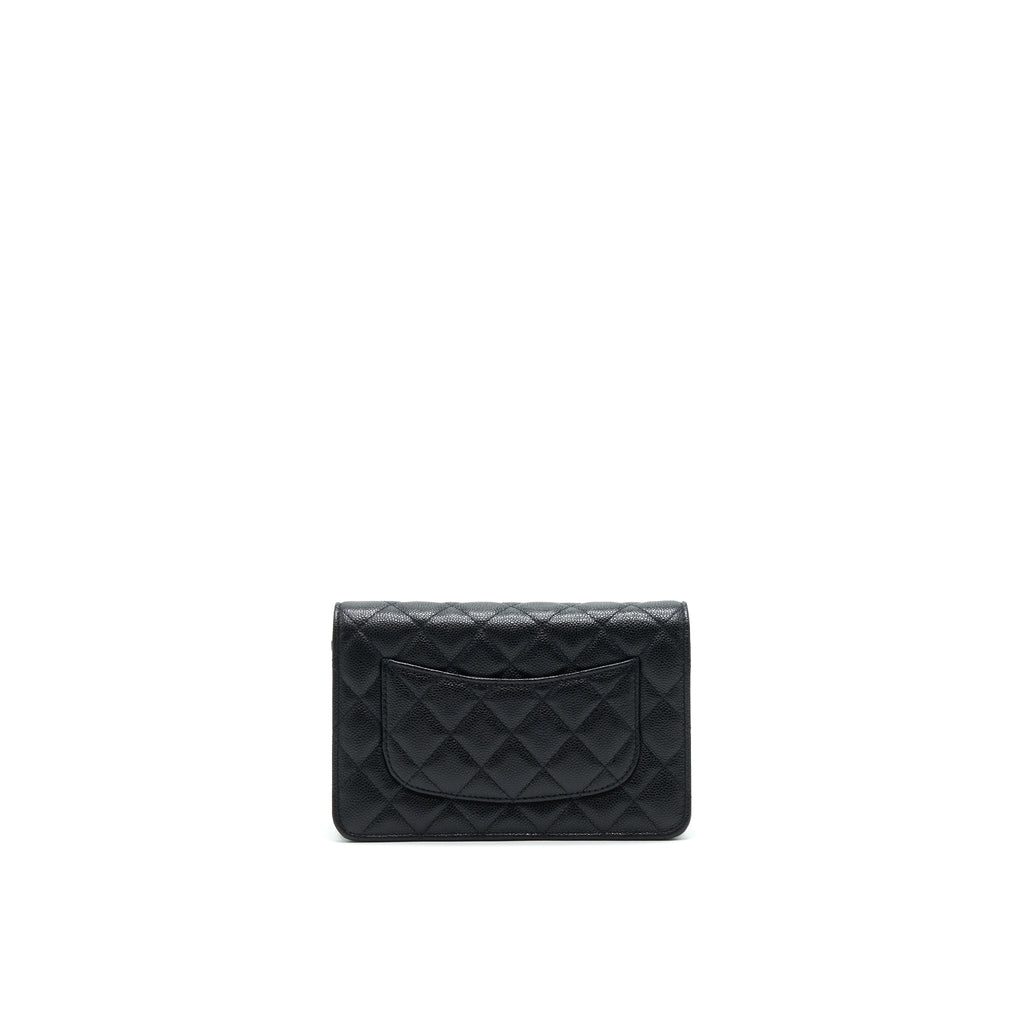 Chanel 21A Coco letter Wallet on Chain Black Caviar