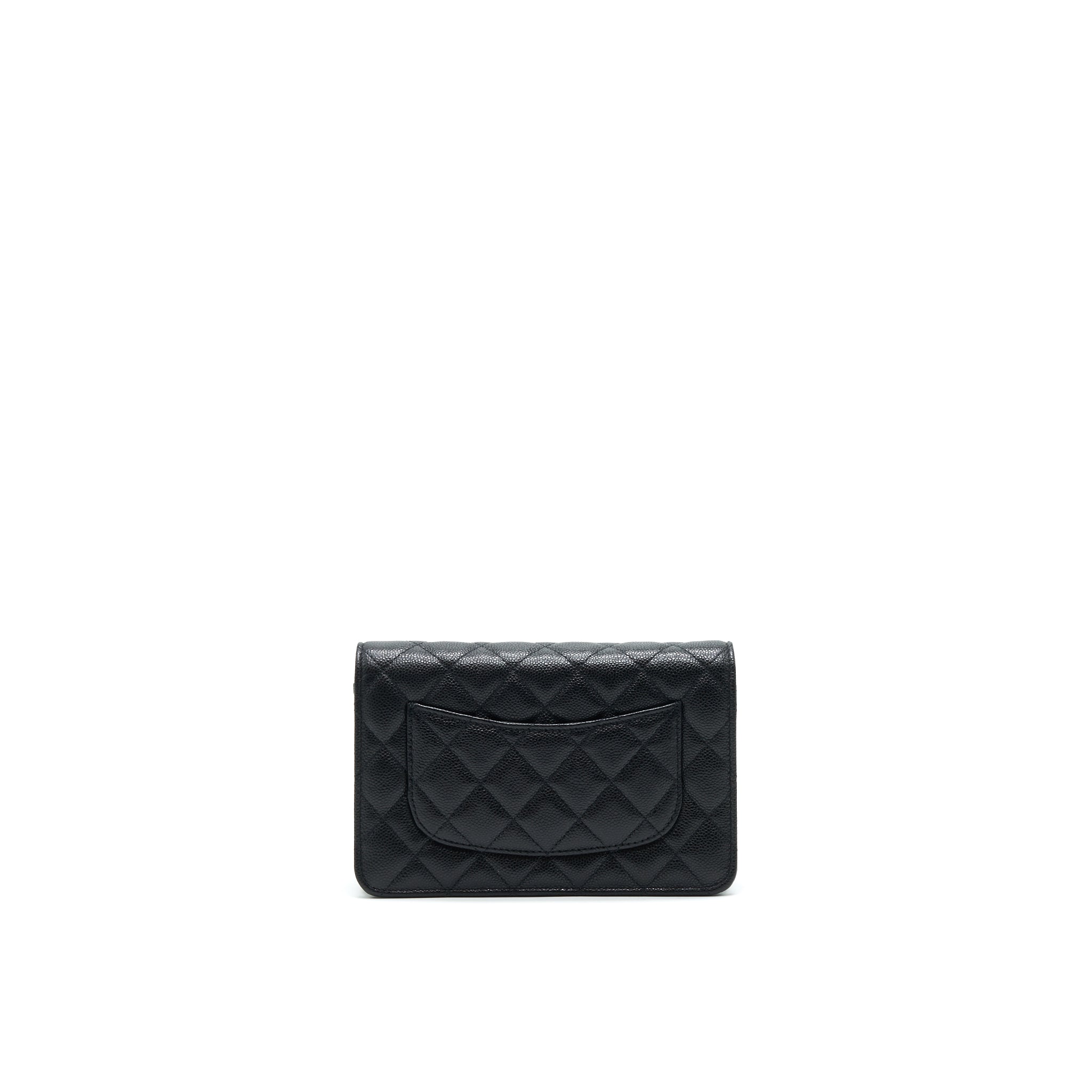 Chanel 21A Coco letter Wallet on Chain Black Caviar