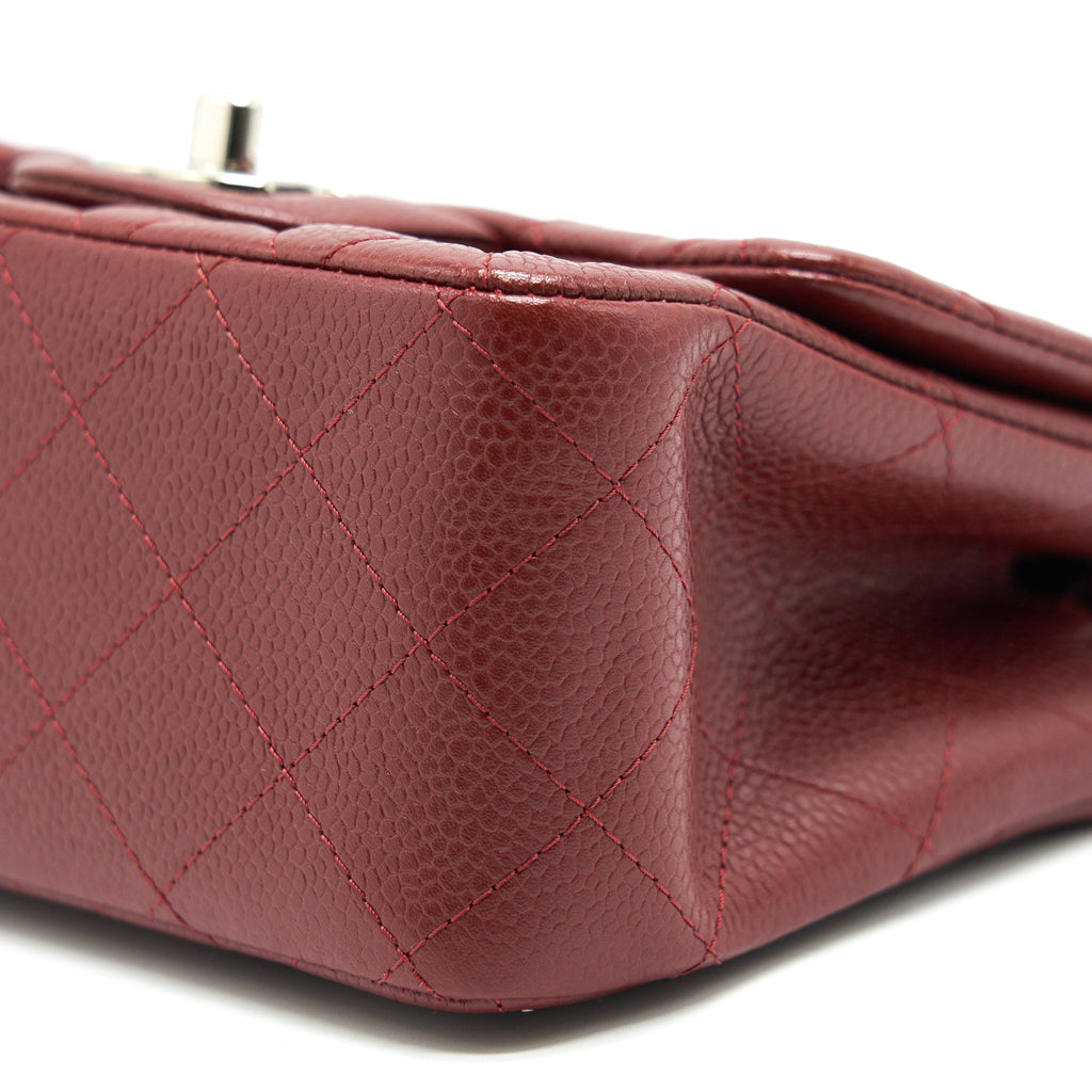 CHANEL MINI SQUARE CARVIAR RED