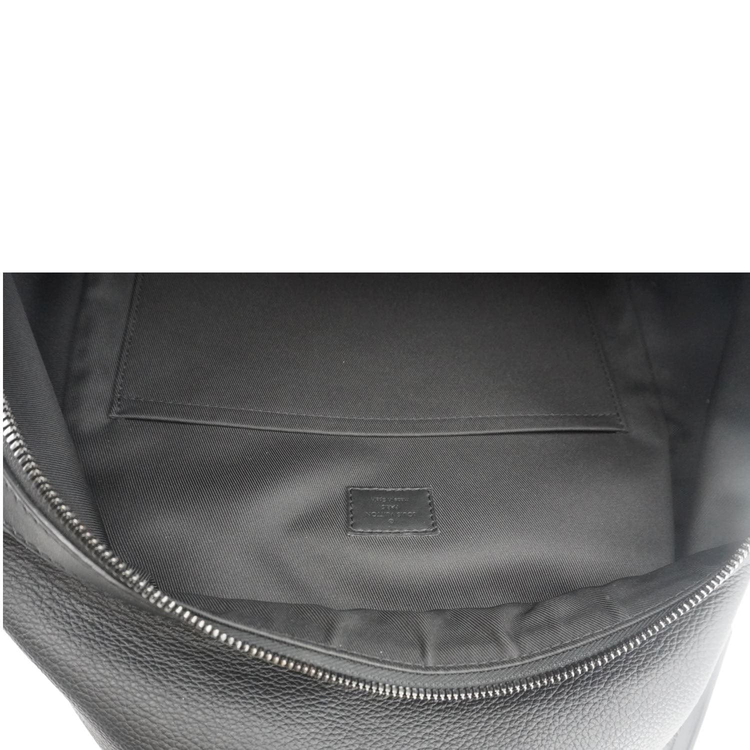 LOUIS VUITTON Takeoff Aerogram Grained Calf Leather Backpack Black