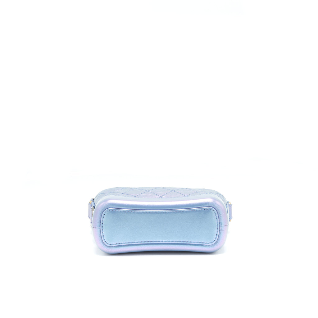 Chanel Small Gabrielle Hobo Bag Iridescent Blue