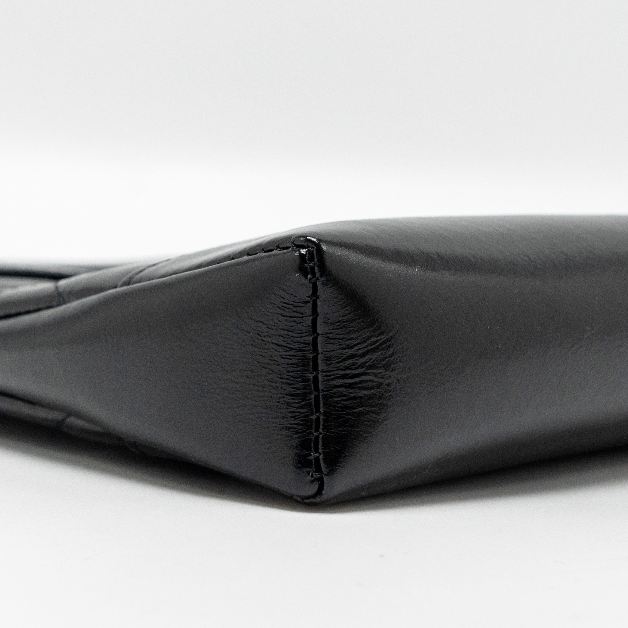 Chanel 24c Mini 31 Clutch With Chain Shiny Calfskin Black L (Microchip)