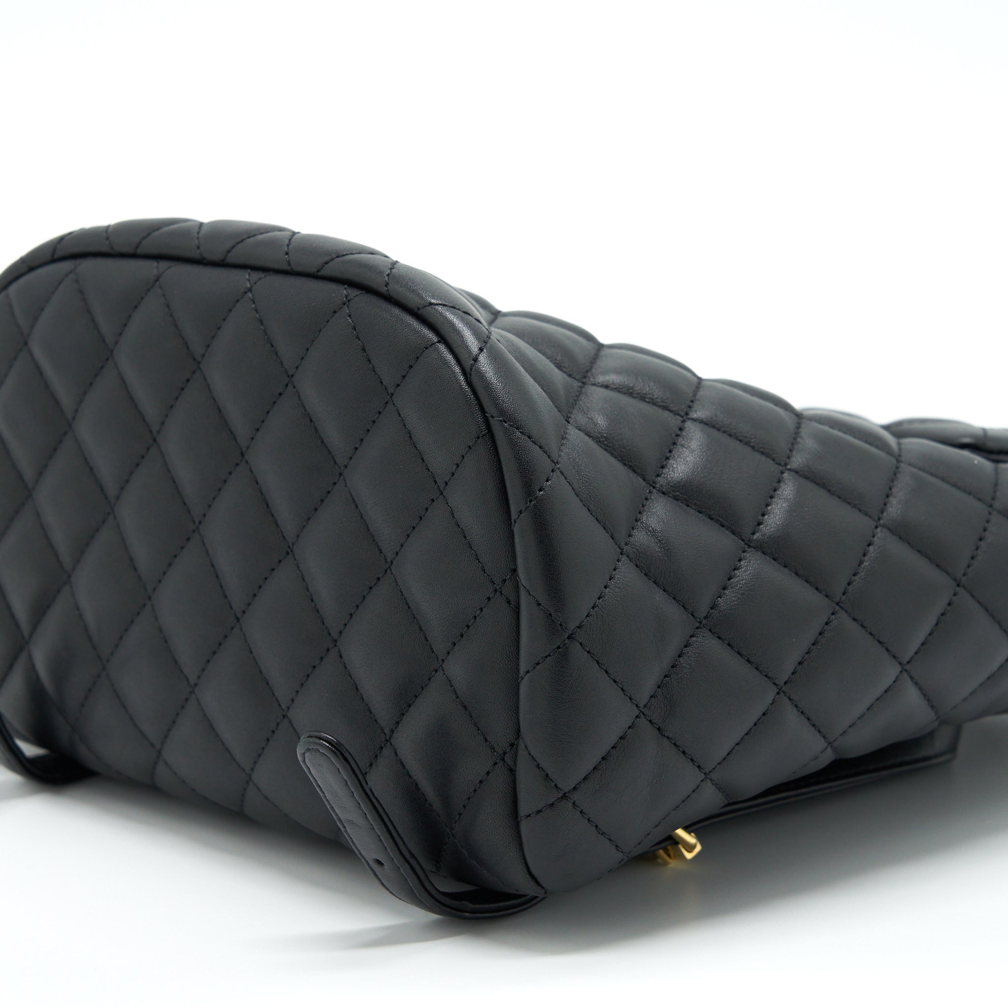Chanel Quilted Backpack Calfskin Black