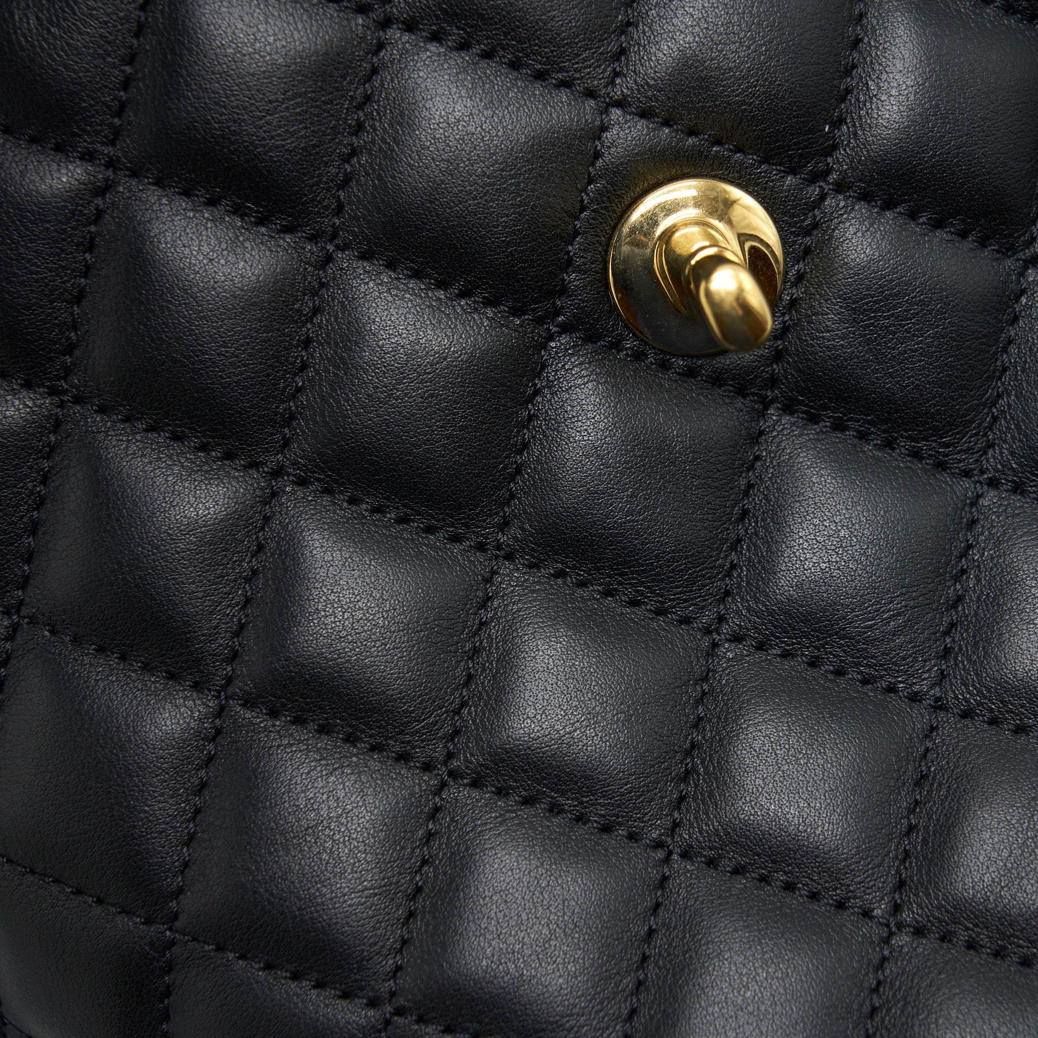 Chanel Quilted Backpack Calfskin Black