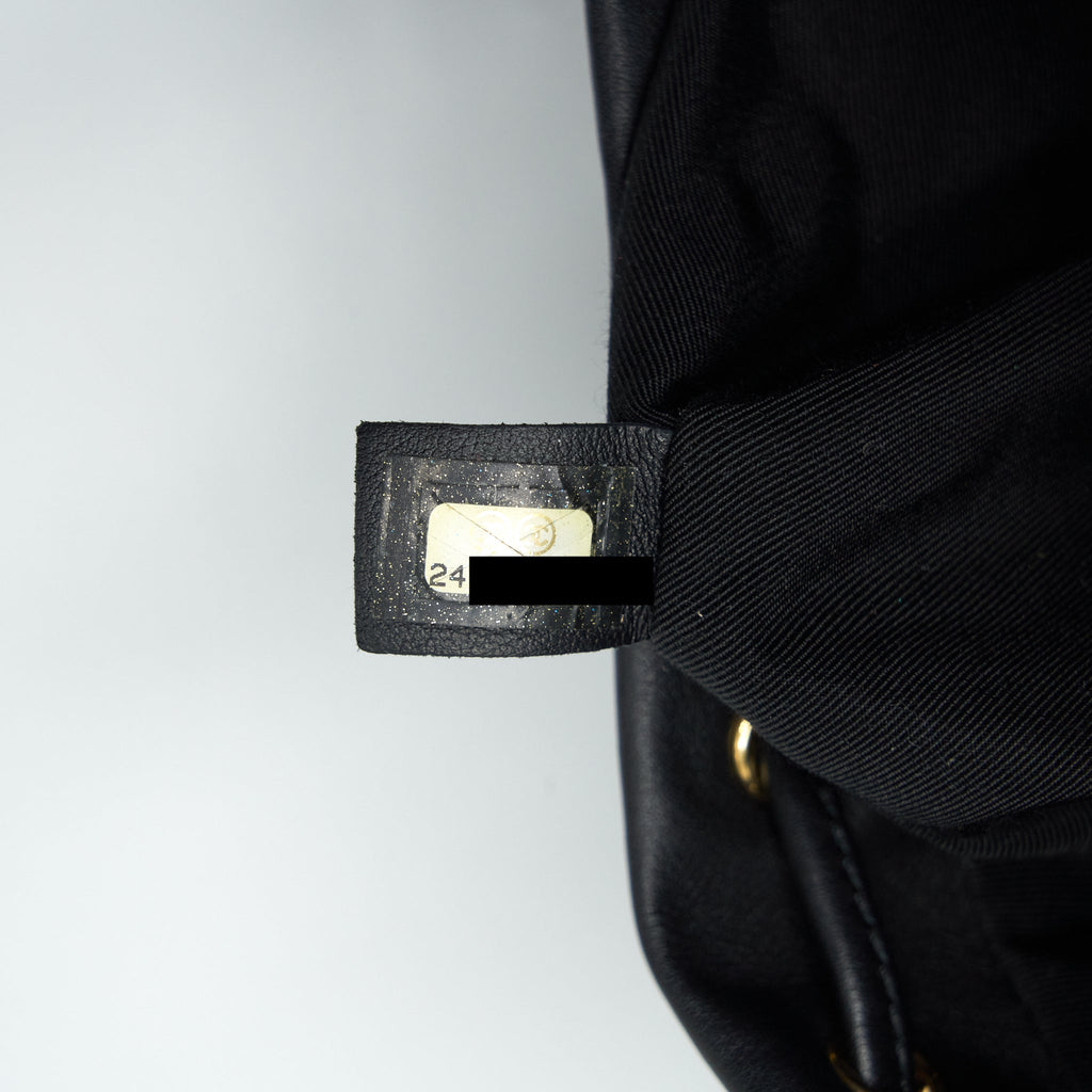 Chanel Quilted Backpack Calfskin Black