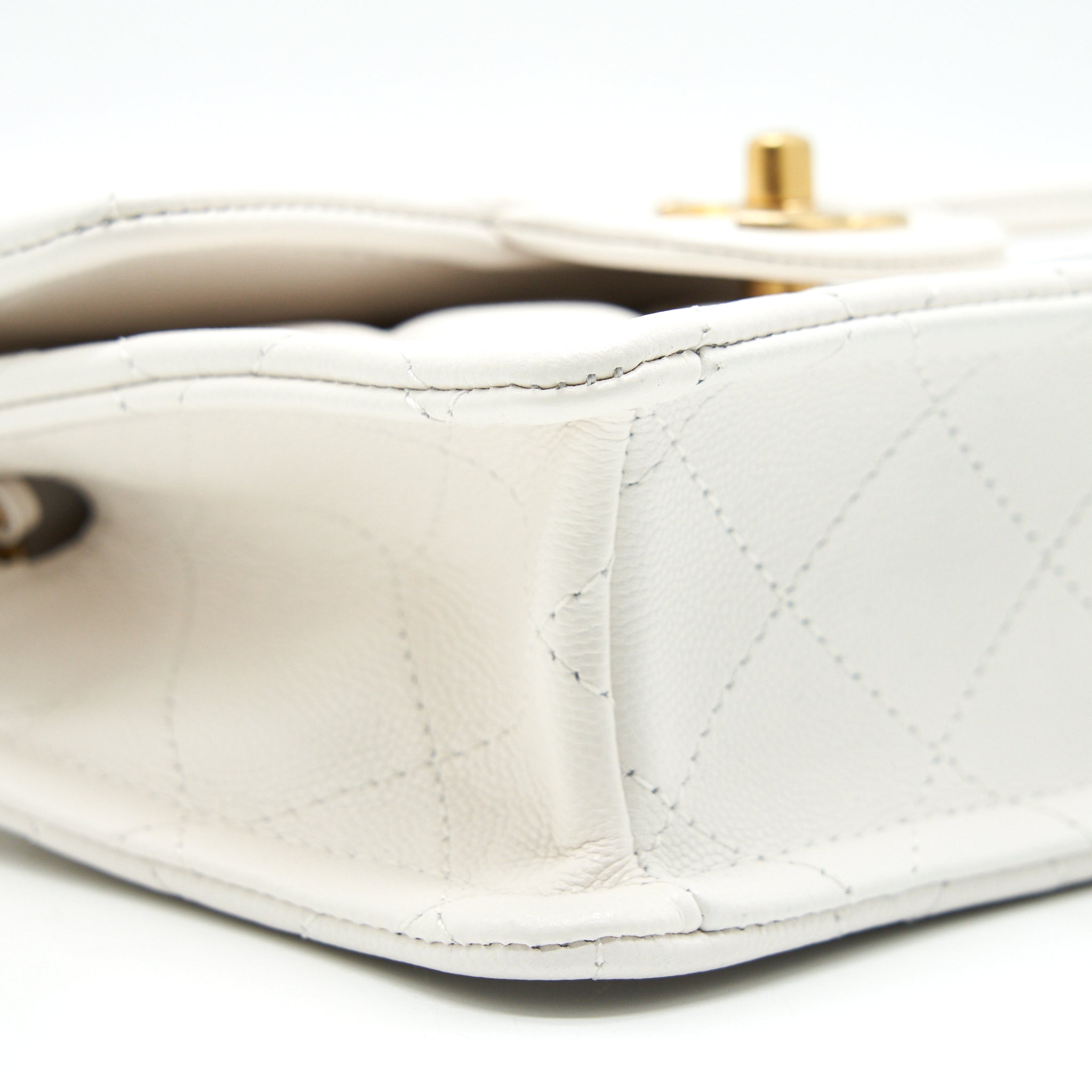 Chanel 2021 Square Flap Cross body White  serial 31