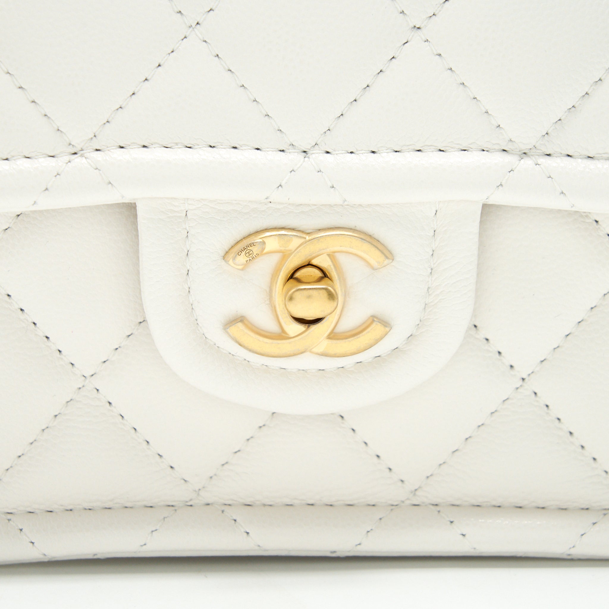 Chanel 2021 Square Flap Cross body White  serial 31